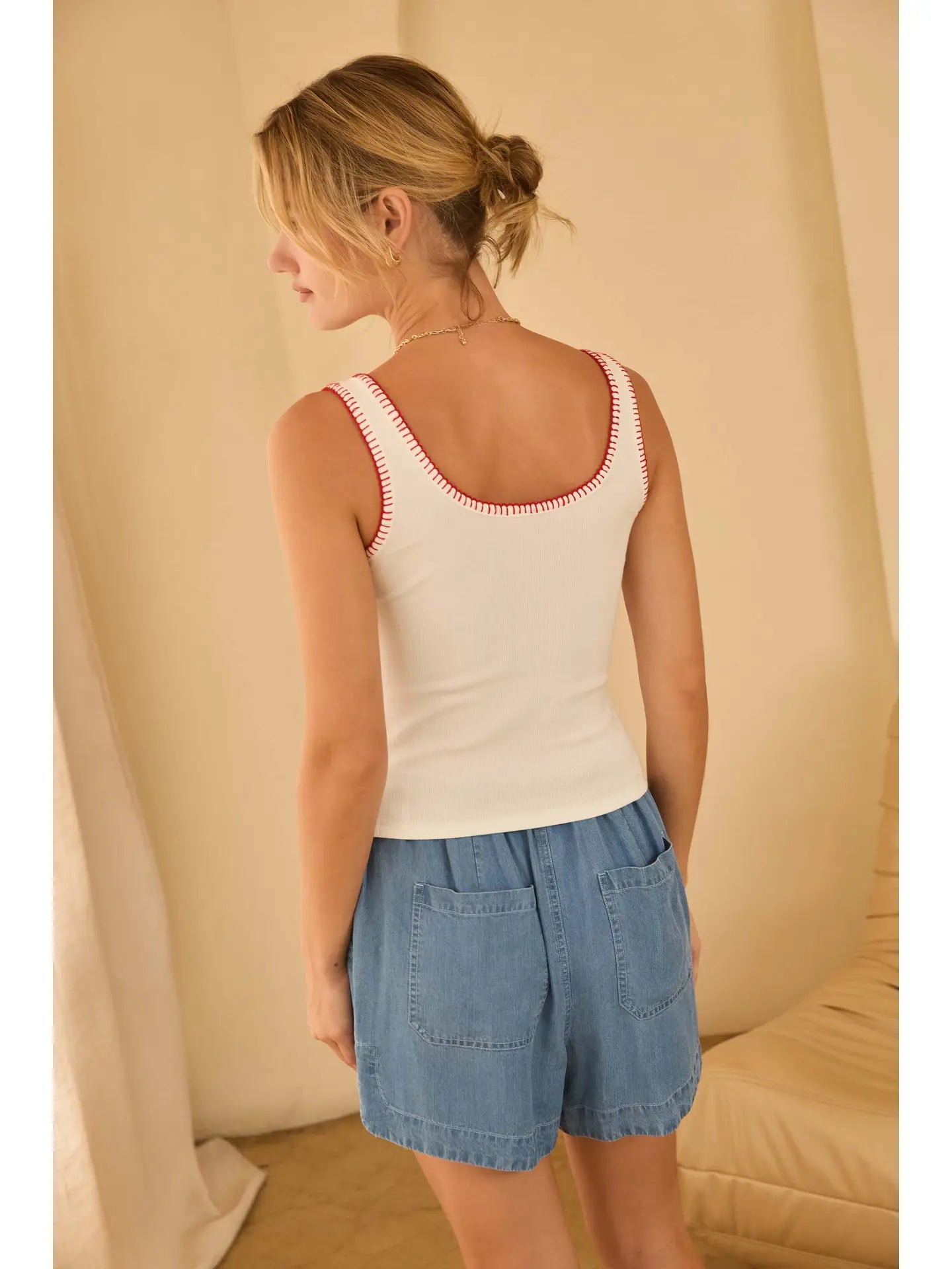 Washed Tencel Shorts | Chambray