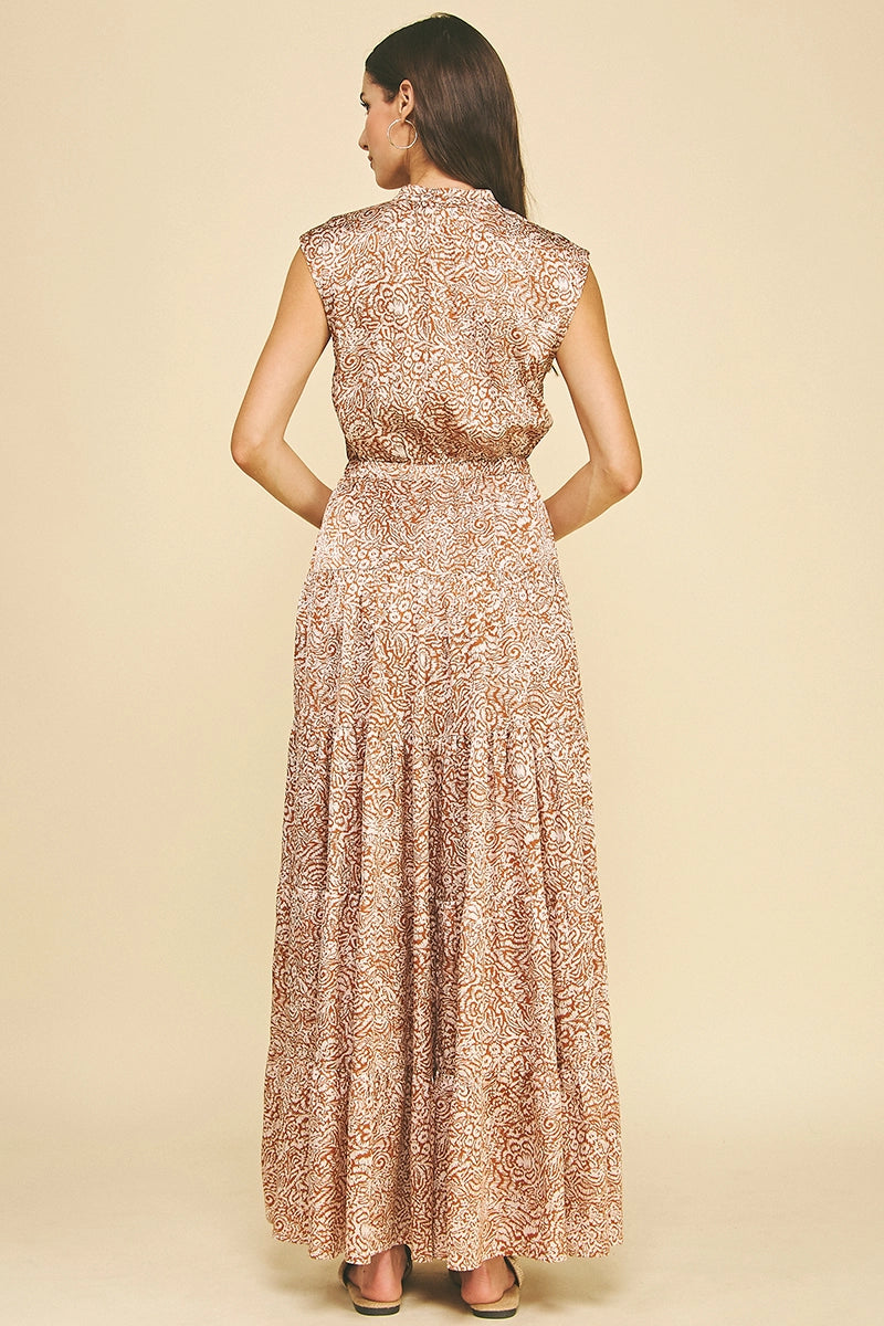 Heather Tiered Maxi Dress | Camel