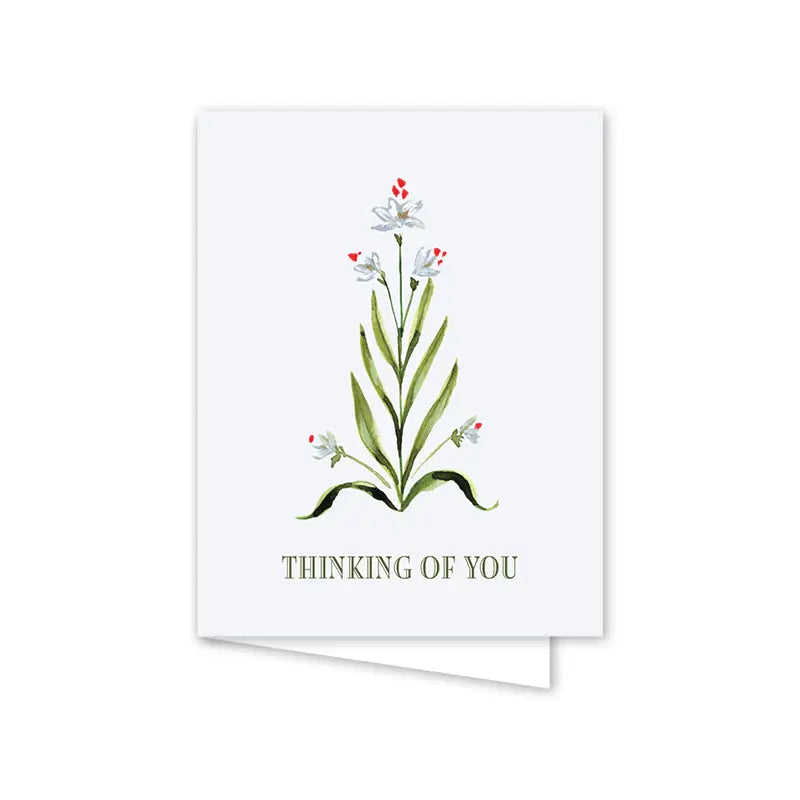 Paperwhites Scallop Thinking of You Card