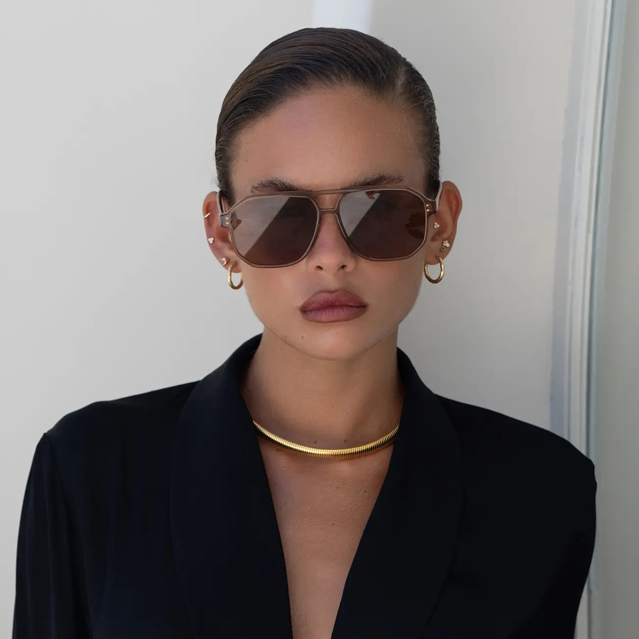 Billie  Aviator Sunglasses   : Brown