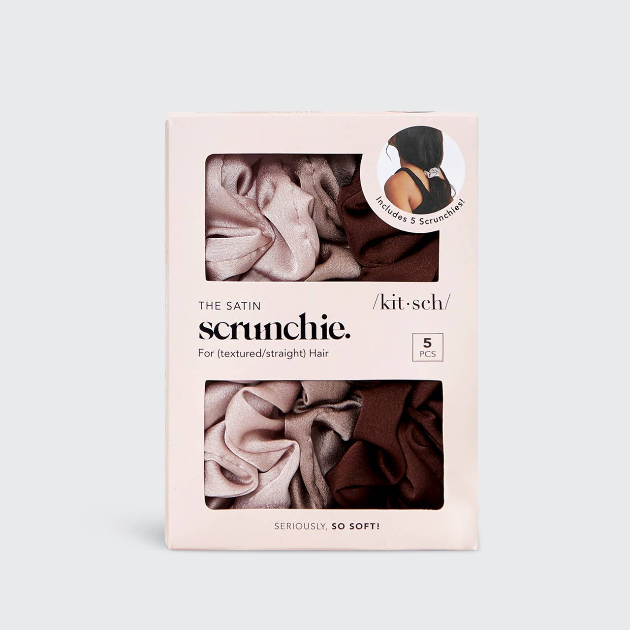 Satin Sleep Scrunchies 5pc | Cameo