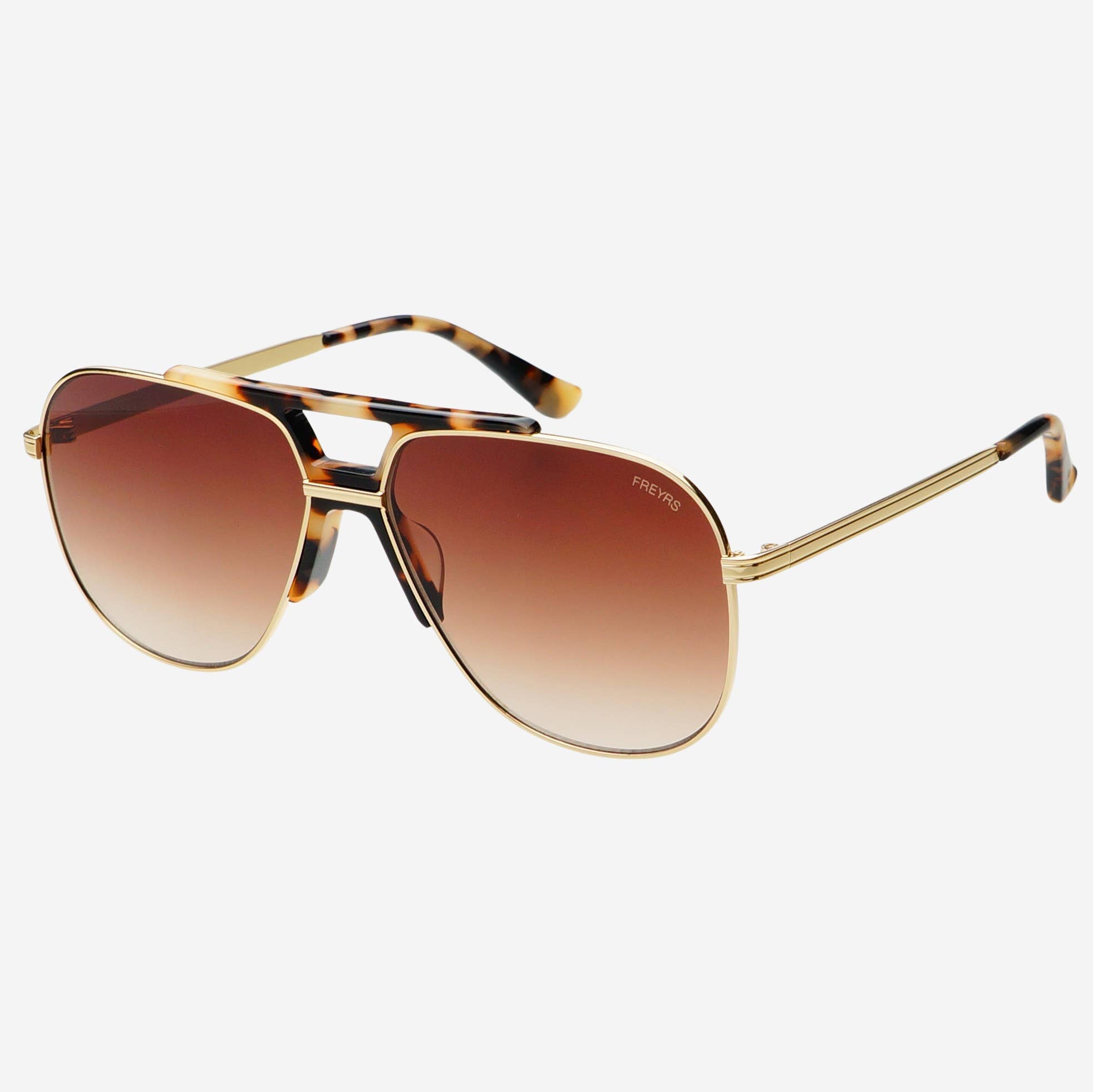 Logan Acetate Aviator Sunglasses | Brown Tortoise