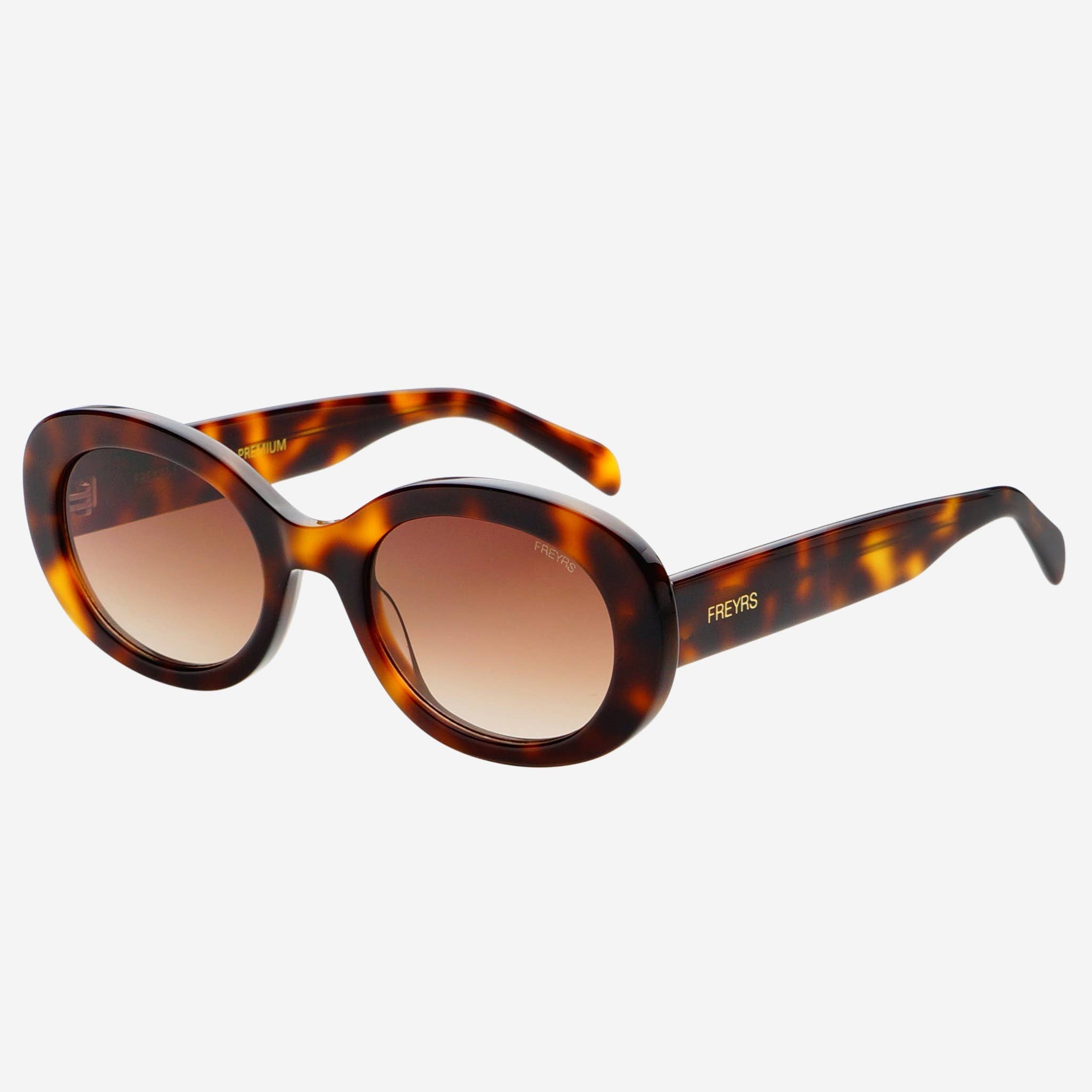 Aria Oval Sunglasses : Brown Tortoise