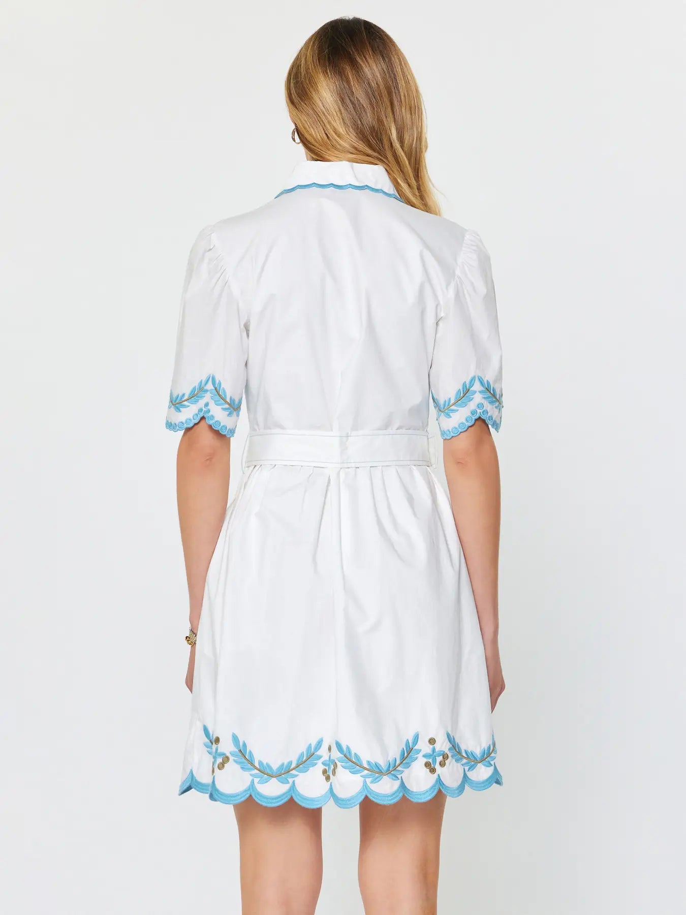 Gracie Embroidered Dres | White