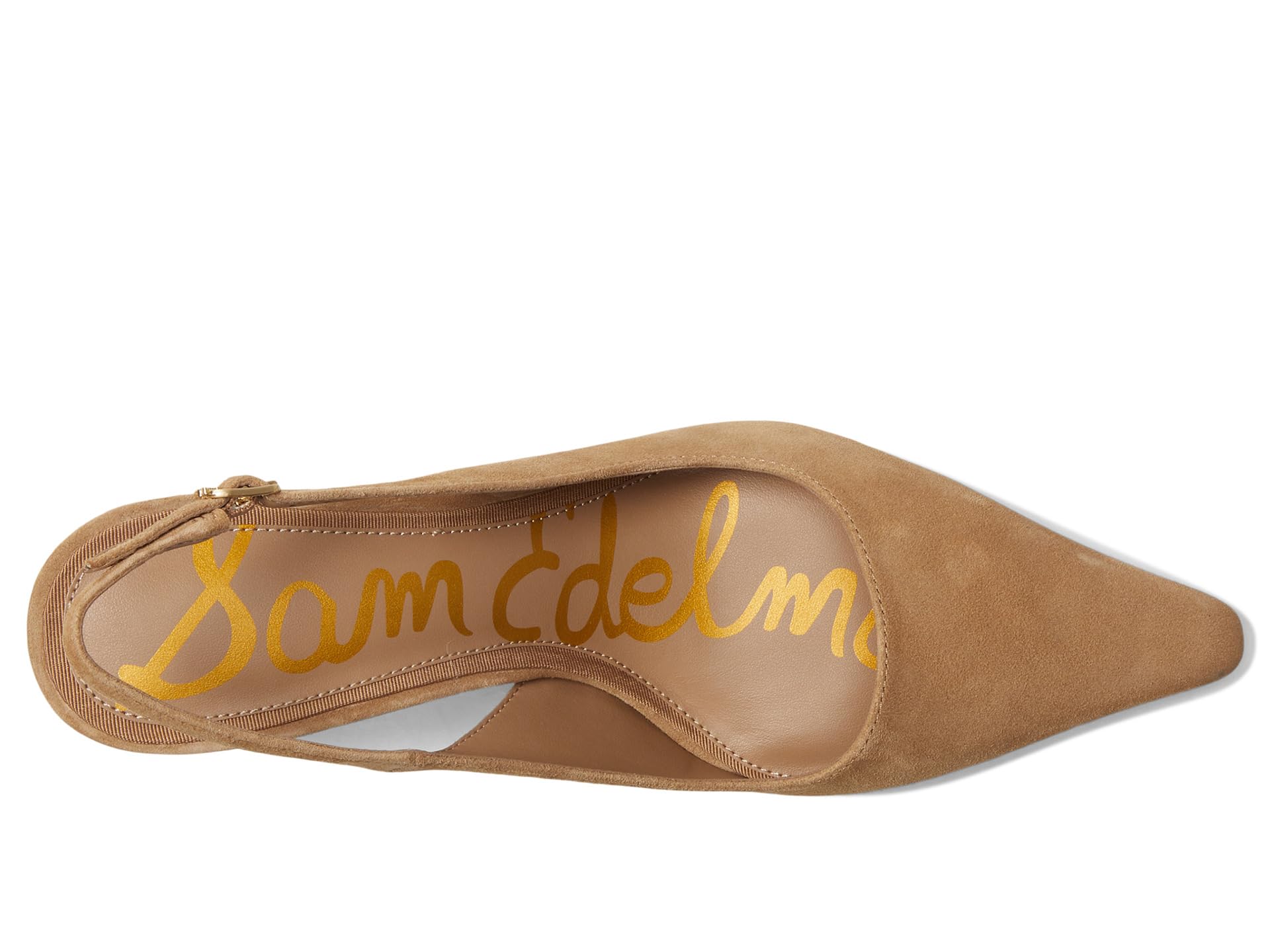 Sam Edelman Bianka pointed toe slingback flat in Cyprus Tan suede