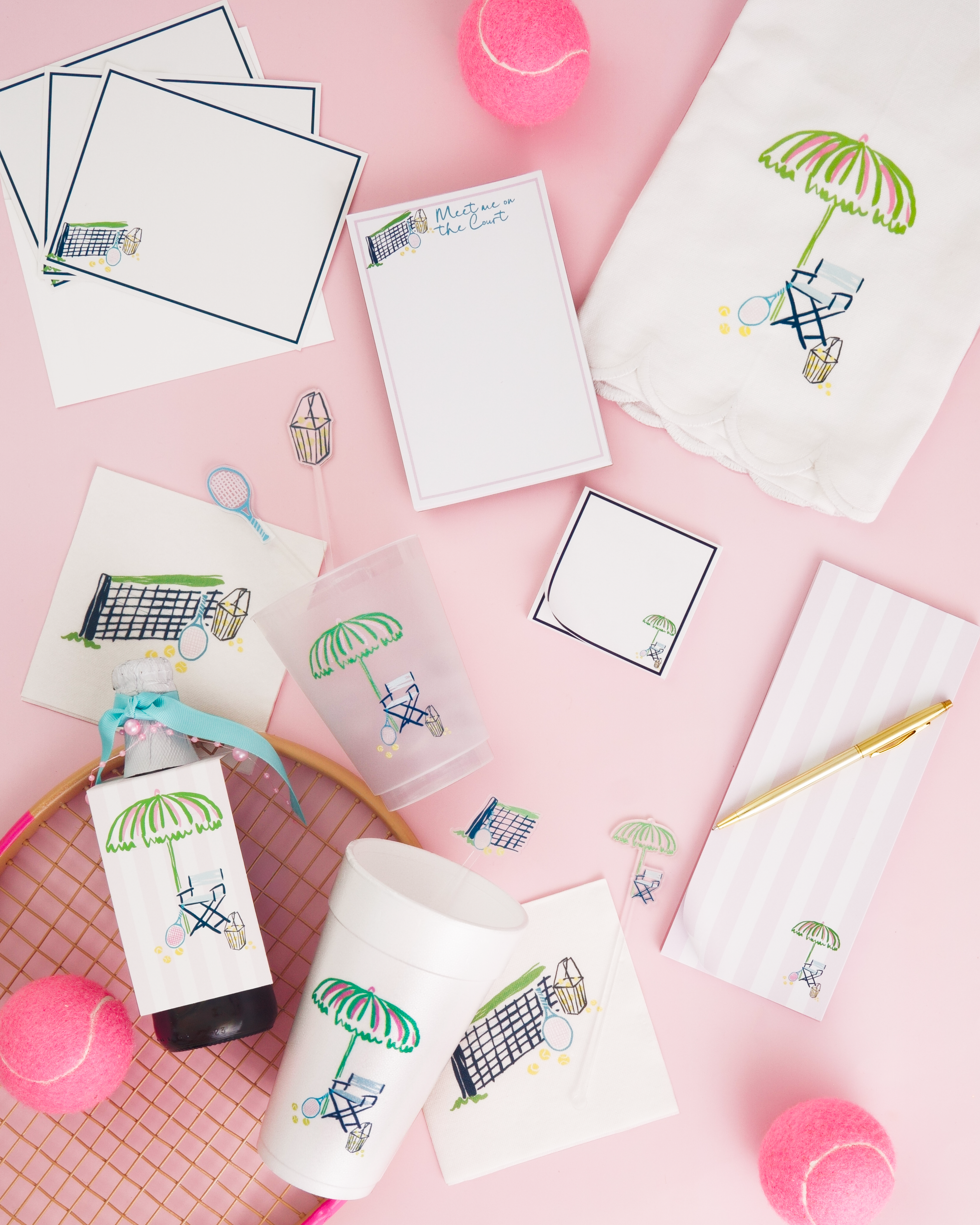 Meet Me On The Court Napkins | Set of 20 | Tennis Cocktail
