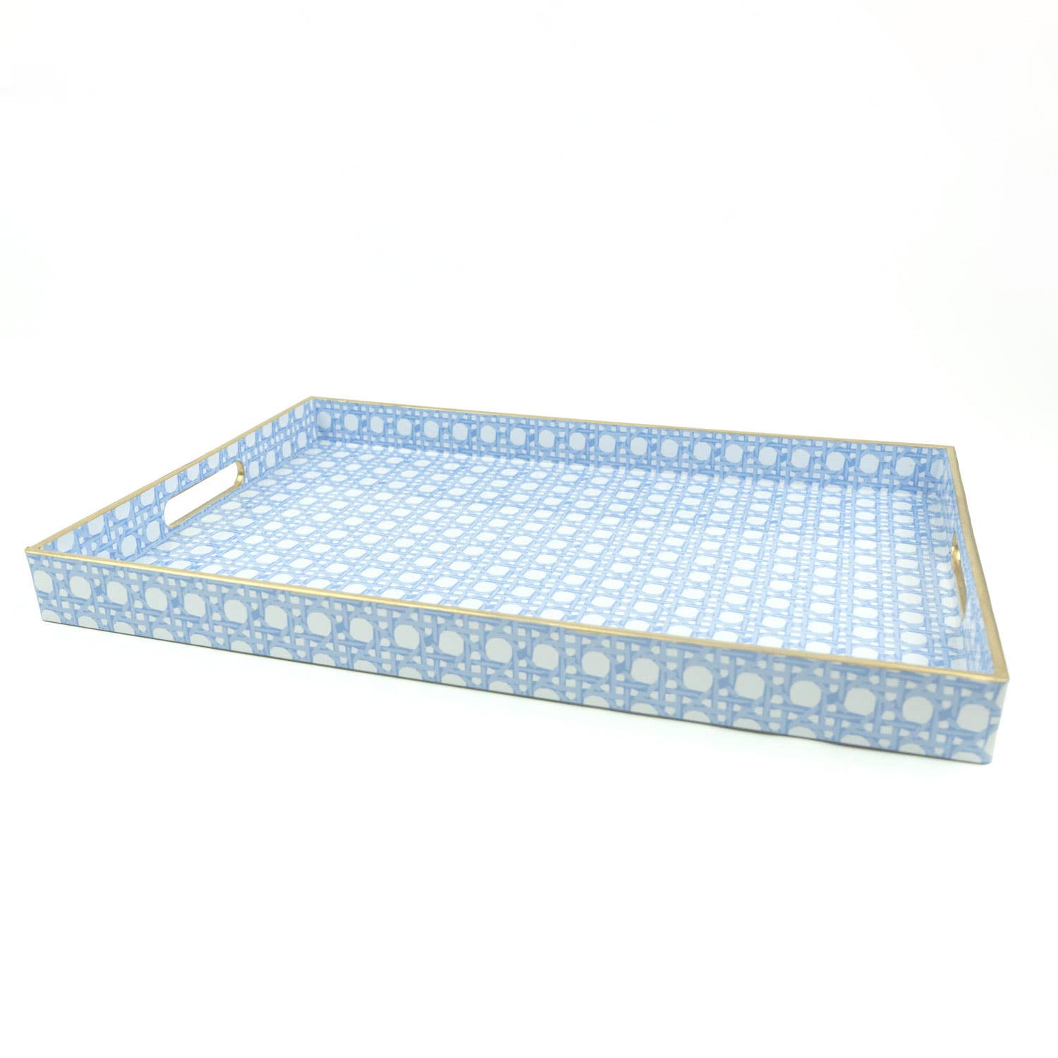 Serving Tray |Blue Cane Print