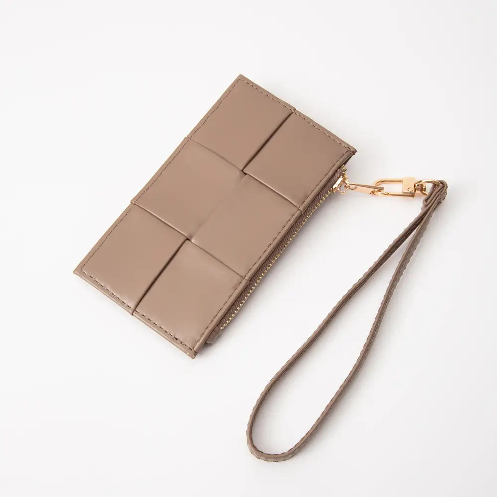 Quilted Leather Card Holder