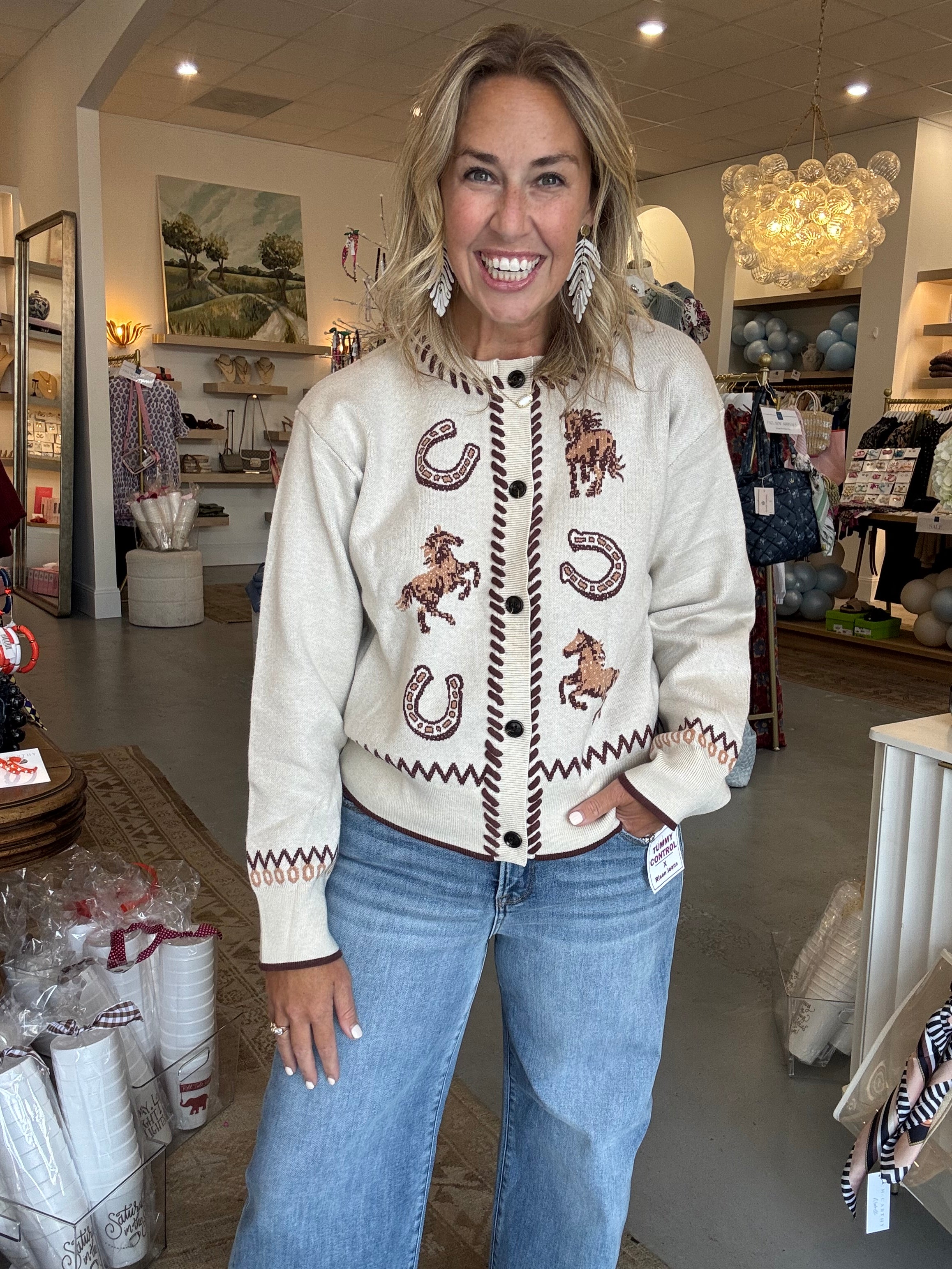 Maggie Western Cardigan | Ivory