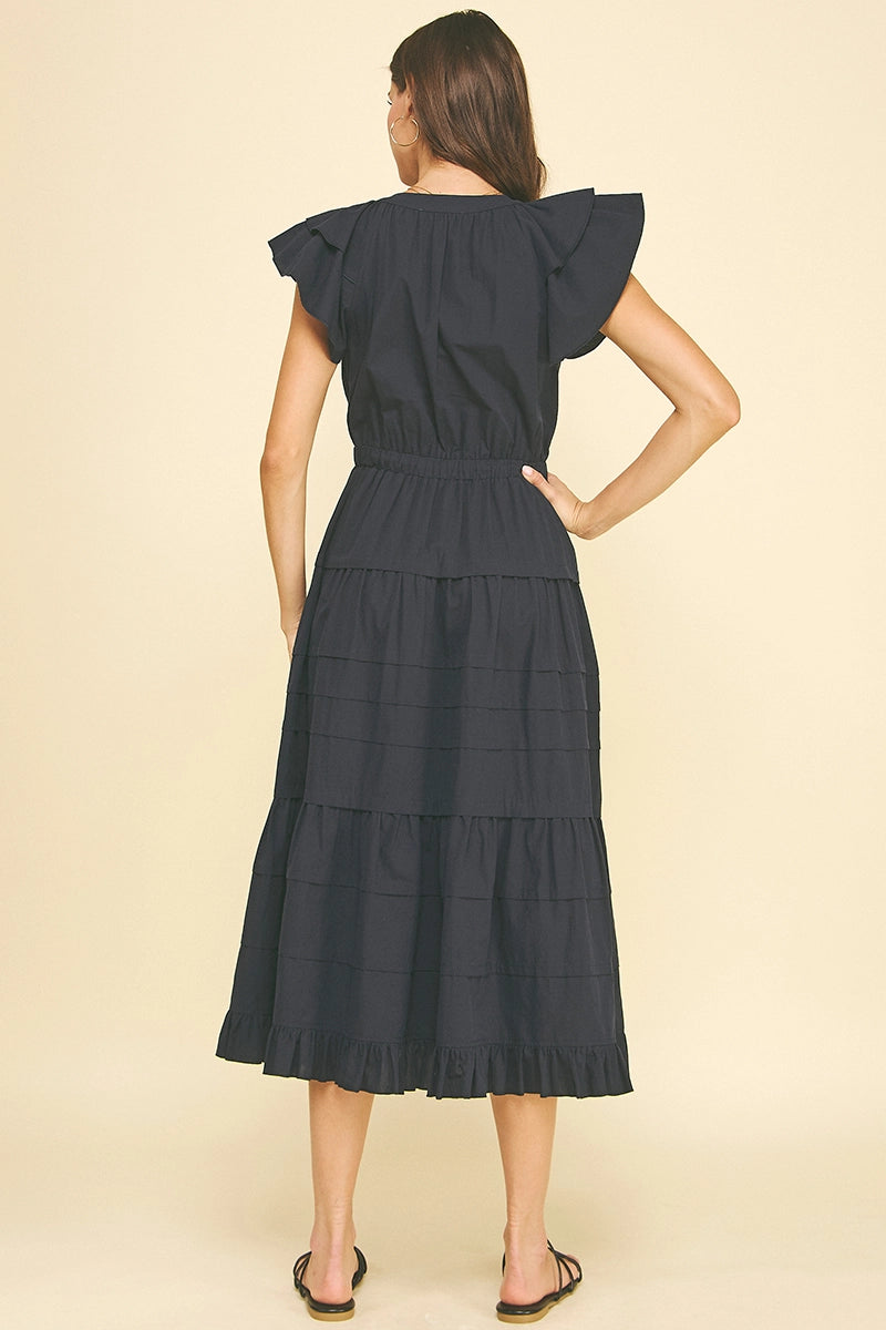 Wren Tiered Dress | Navy