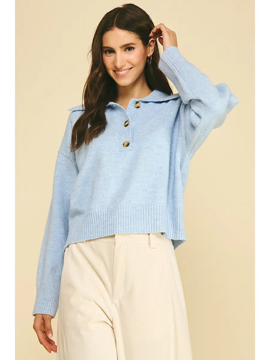 Charlie Collard Sweater | Blue