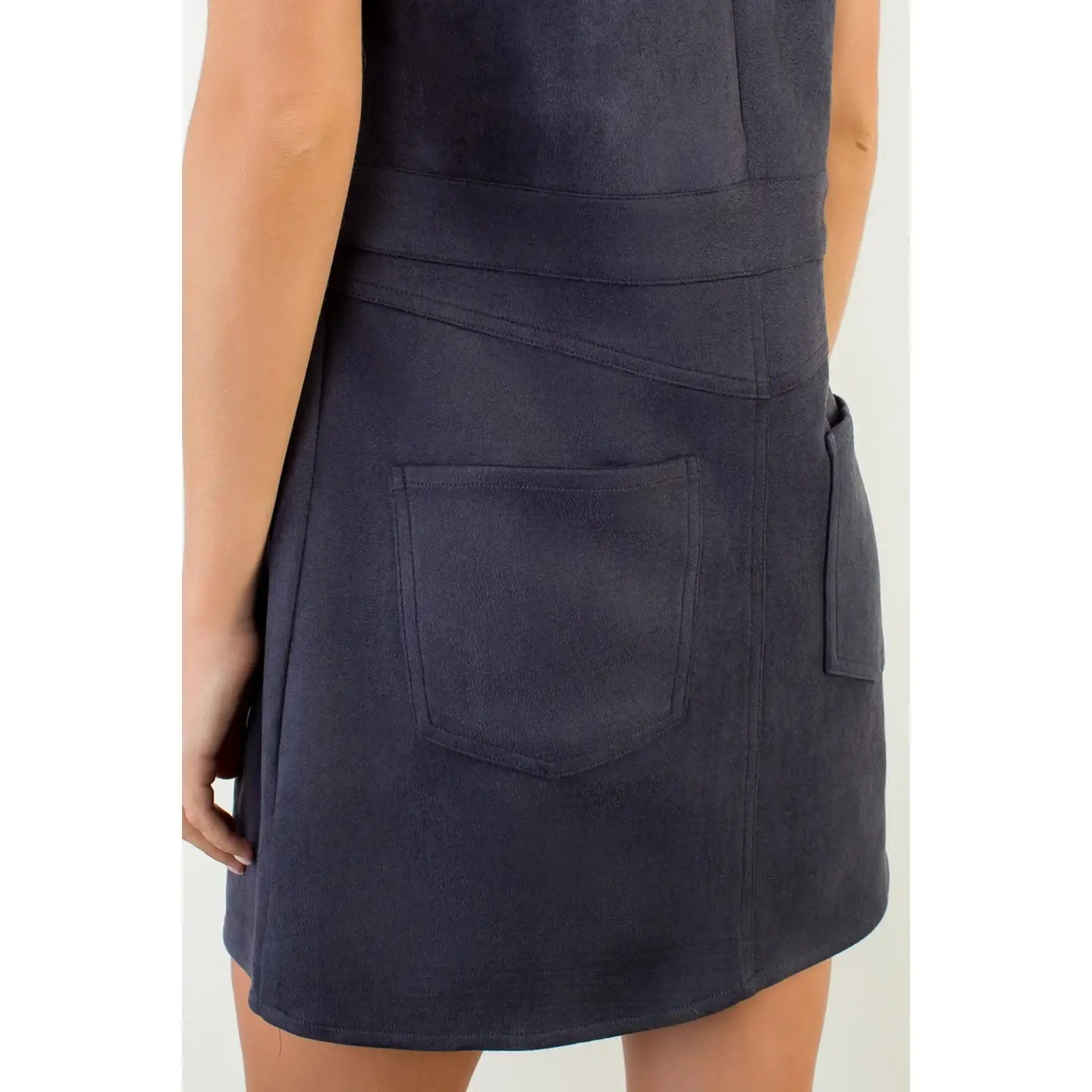 Brooklyn Suede Dress | Navy