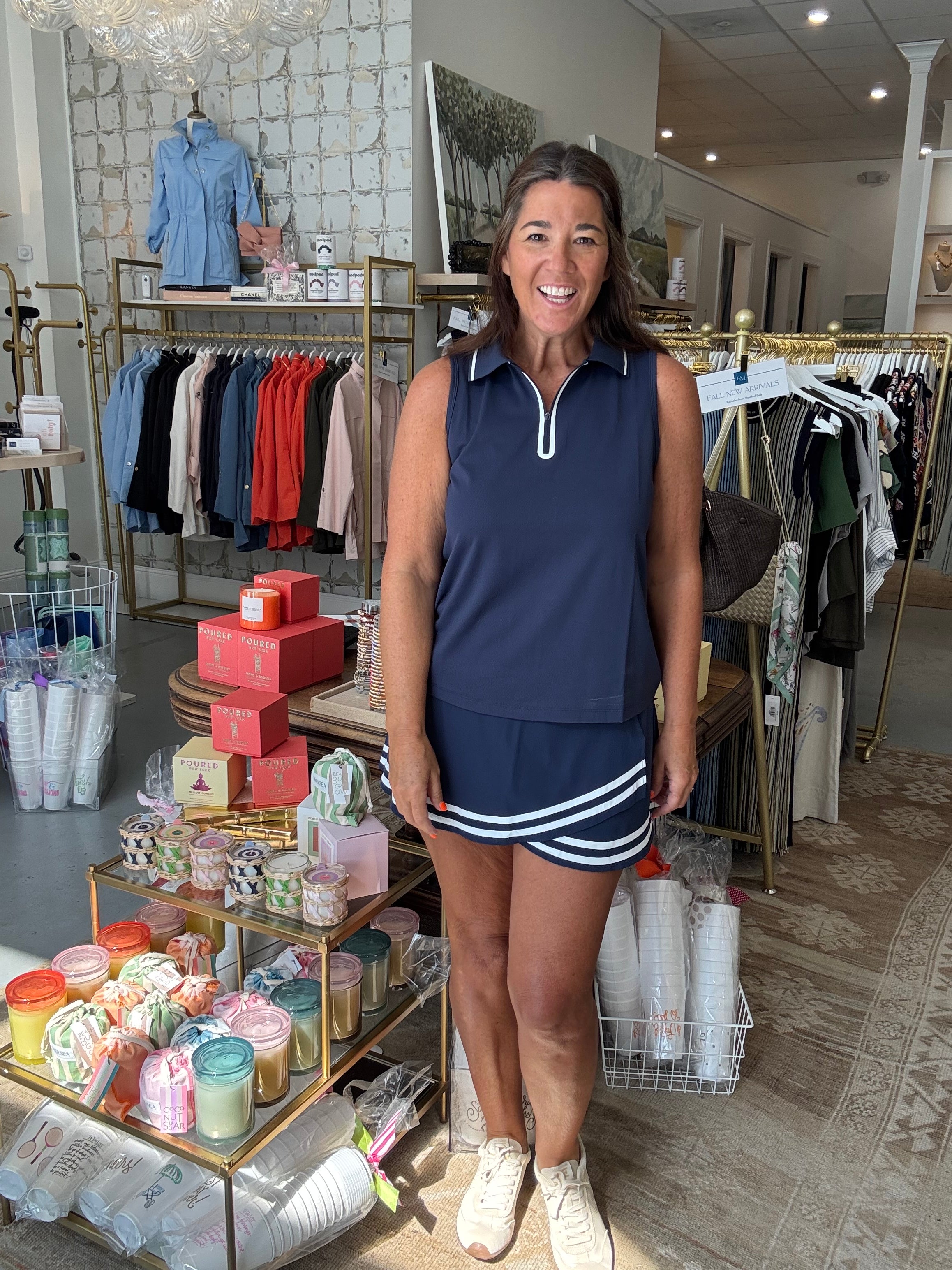 Wrap Stripe Skort I Mood Indigo