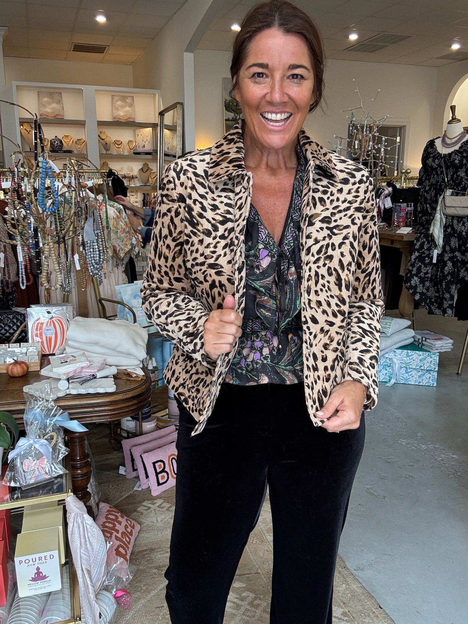 Leopard Corduroy Jacket