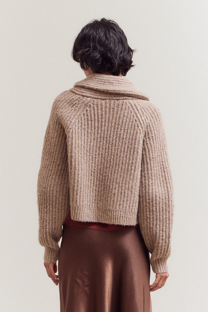 Maggie Short Cardigan | Natural