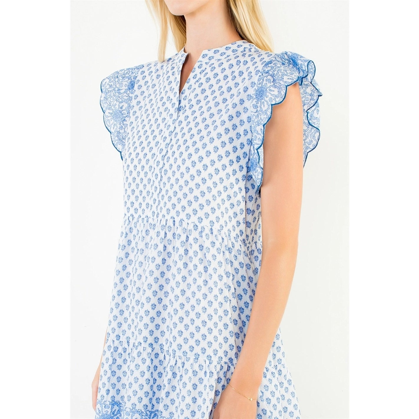 Ruthie Ruffled Dress | Blue