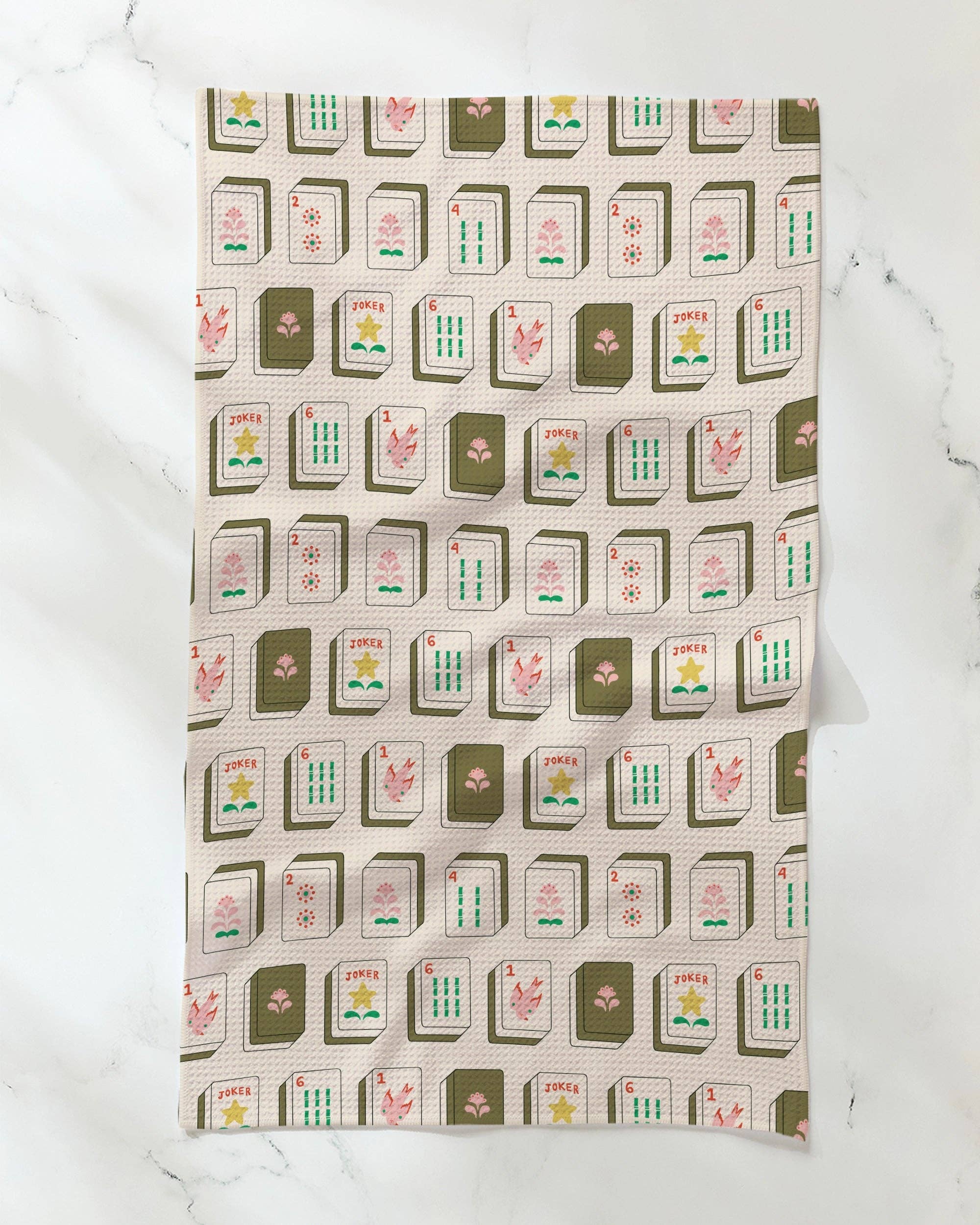 Kitchen Tea Towel | Mahjong Green