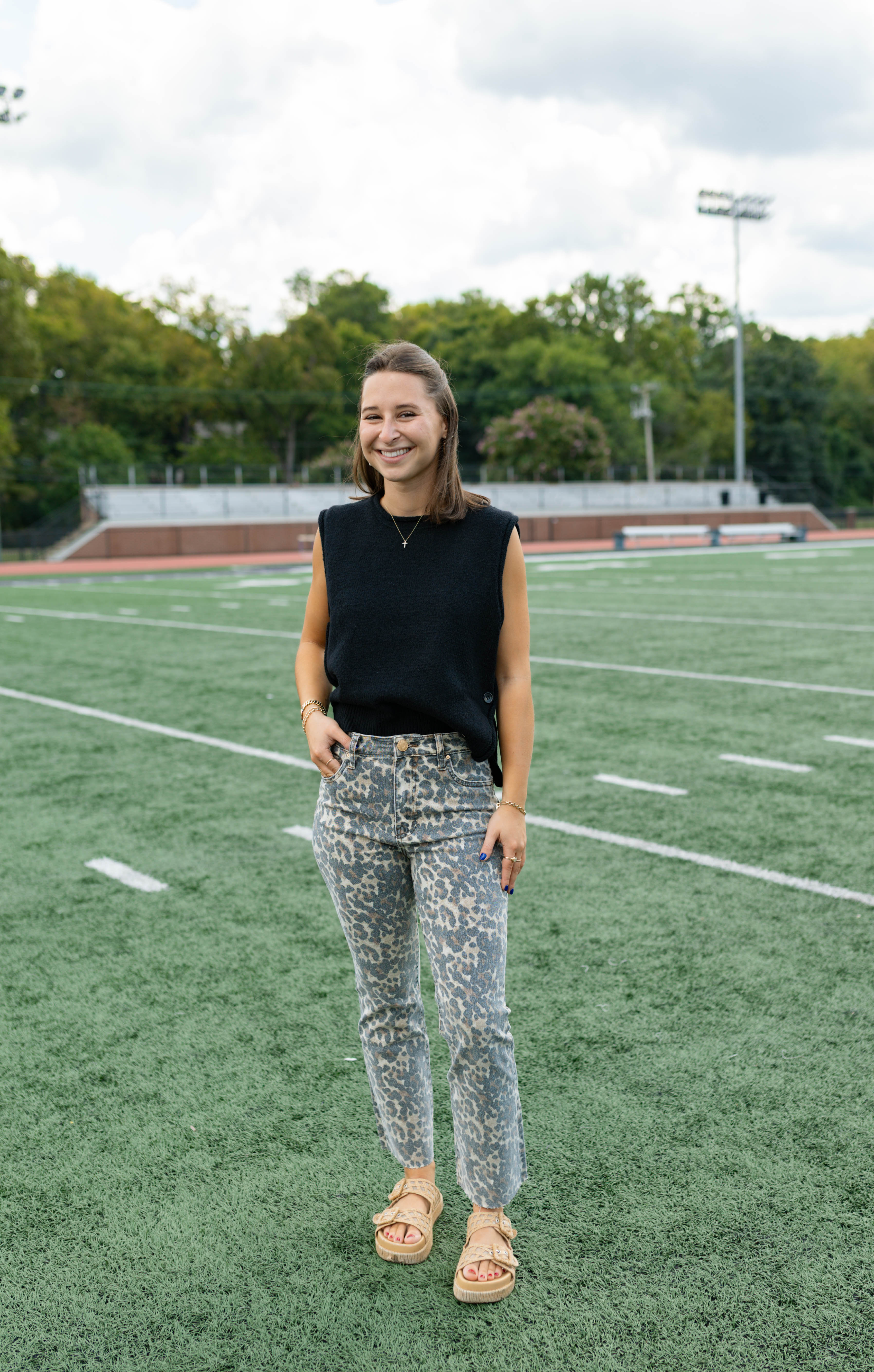 Kelsey High Rise Ankle Flare | Leopard