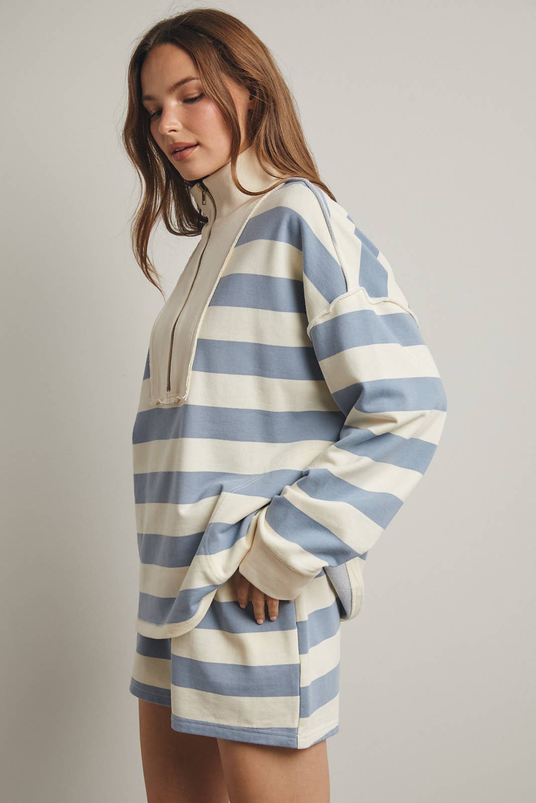 Striped Knit Shorts  | Cloud & Cream