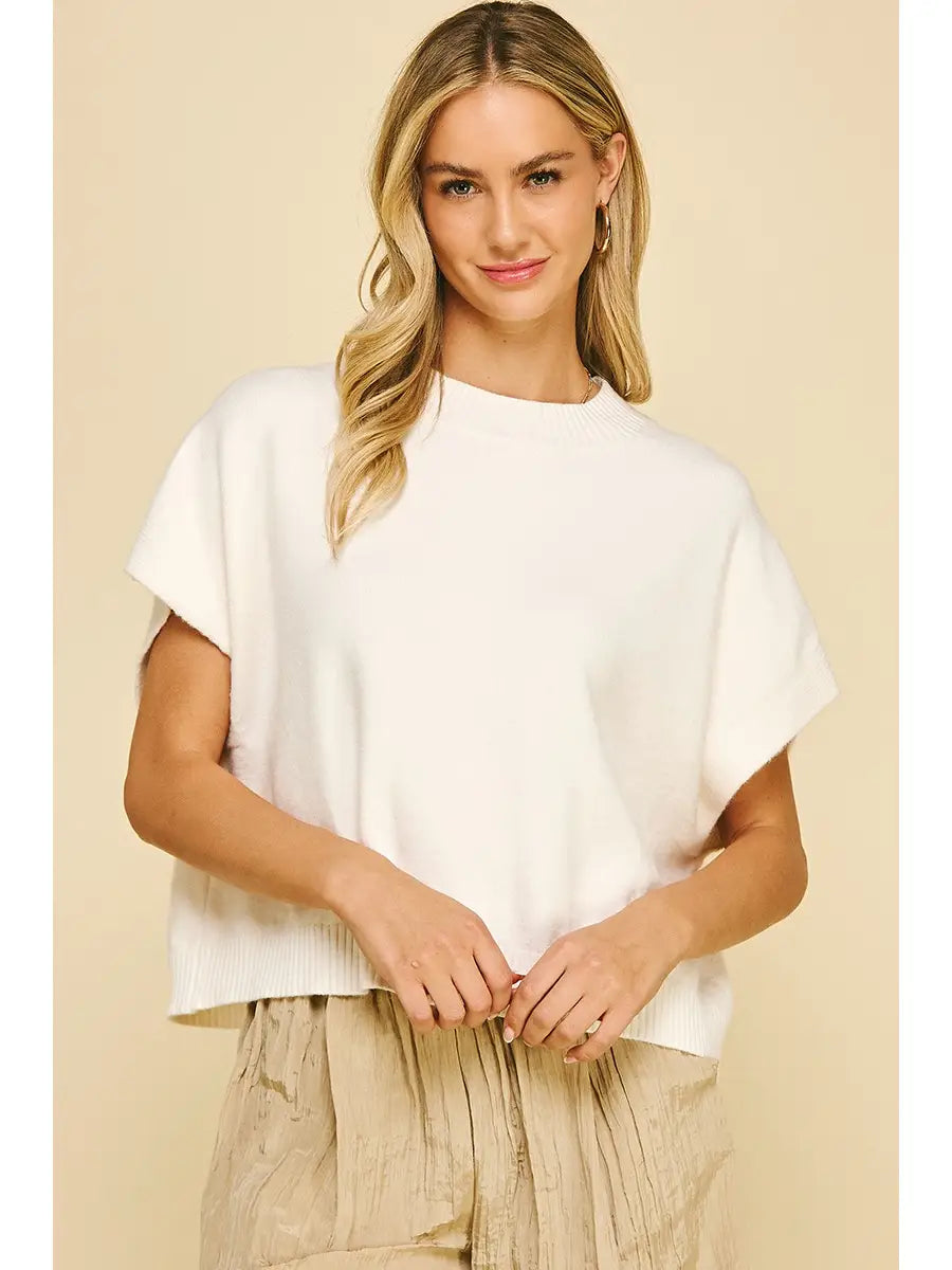 Robin Sleeveless Sweater | Ivory