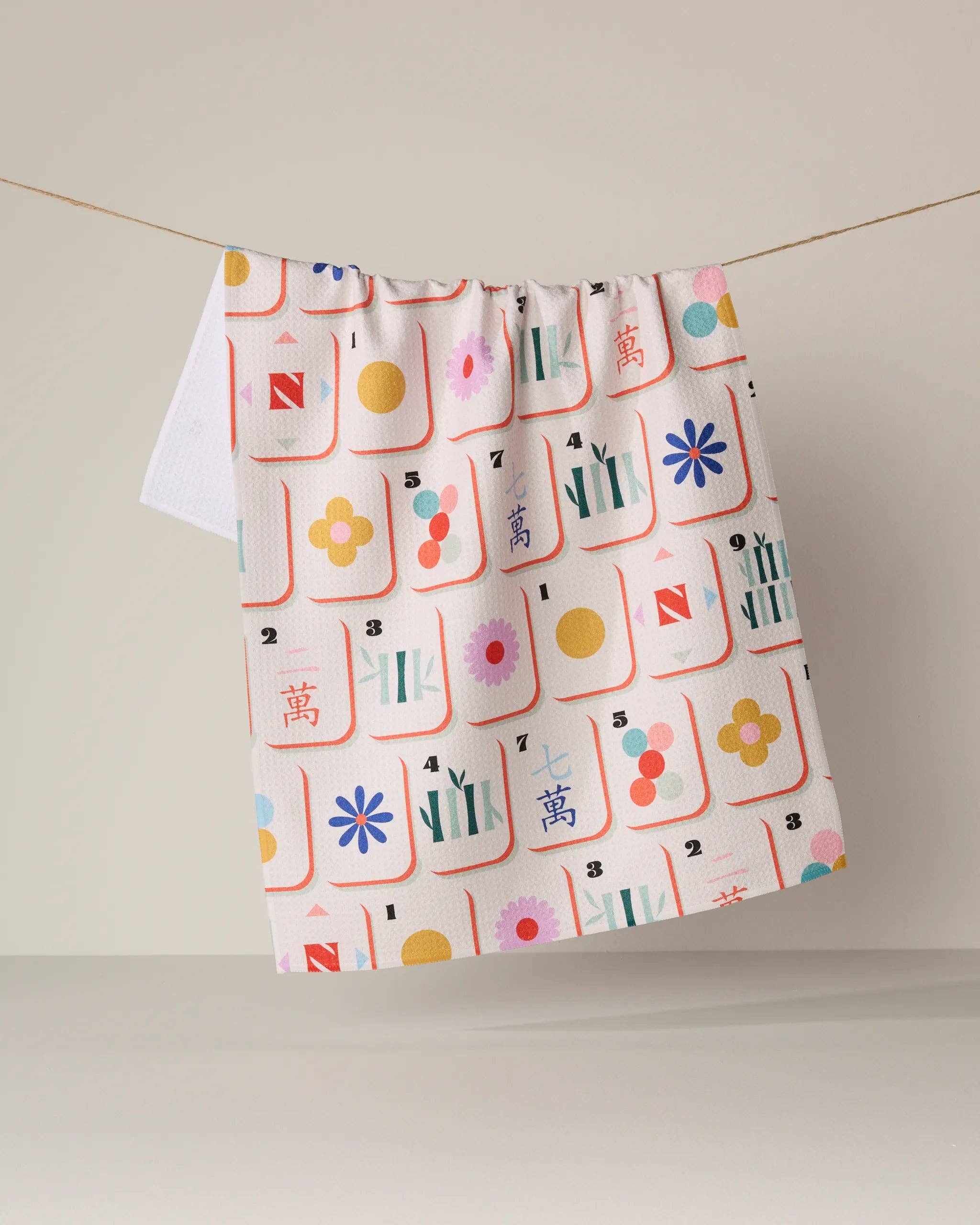 Kitchen Tea Towel | Mahjong Multi