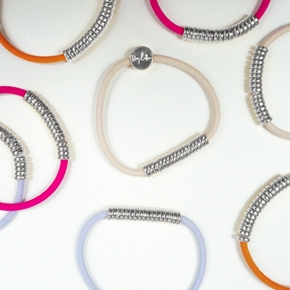 Gold Disc Hair Ties Bright Colors by Lilla