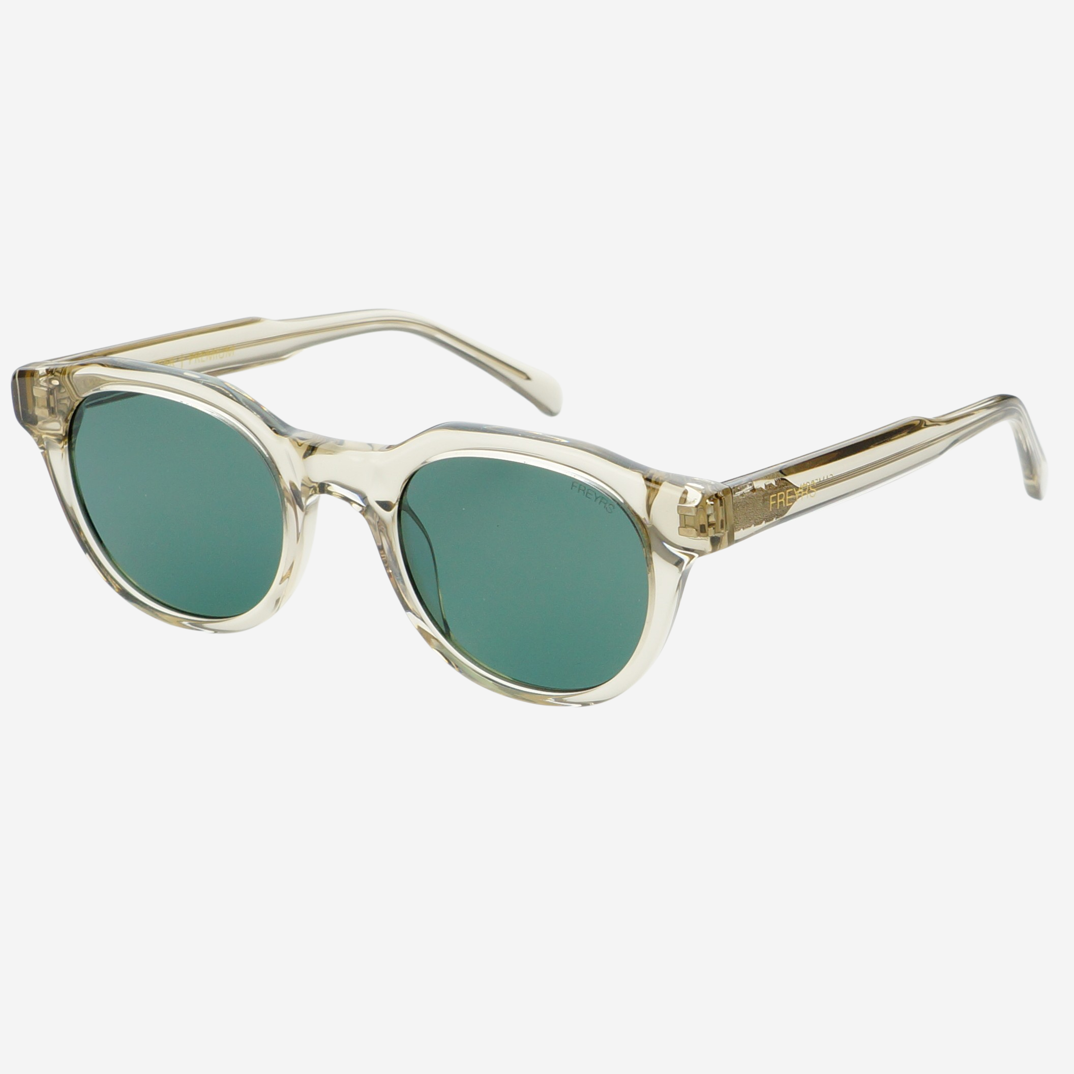 Cameron Acetate Unisex Round Sunglasses | Crystal Gray
