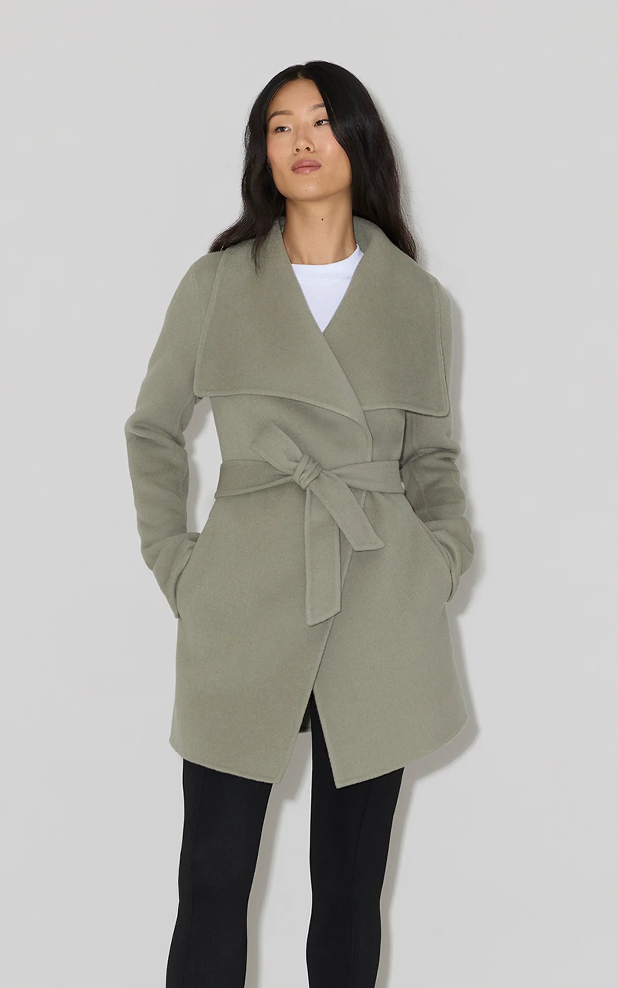 Bridgette Light Wool Coat I Sagebrush