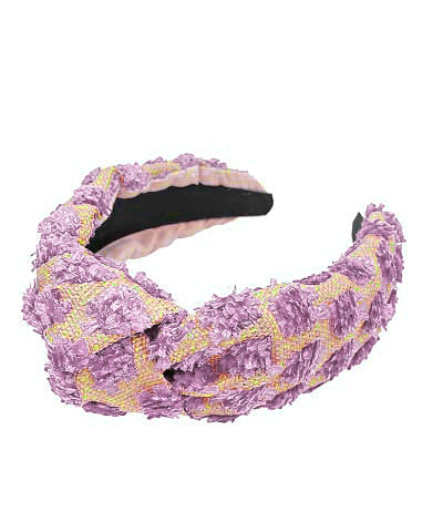 Floral Pattern Straw Headband