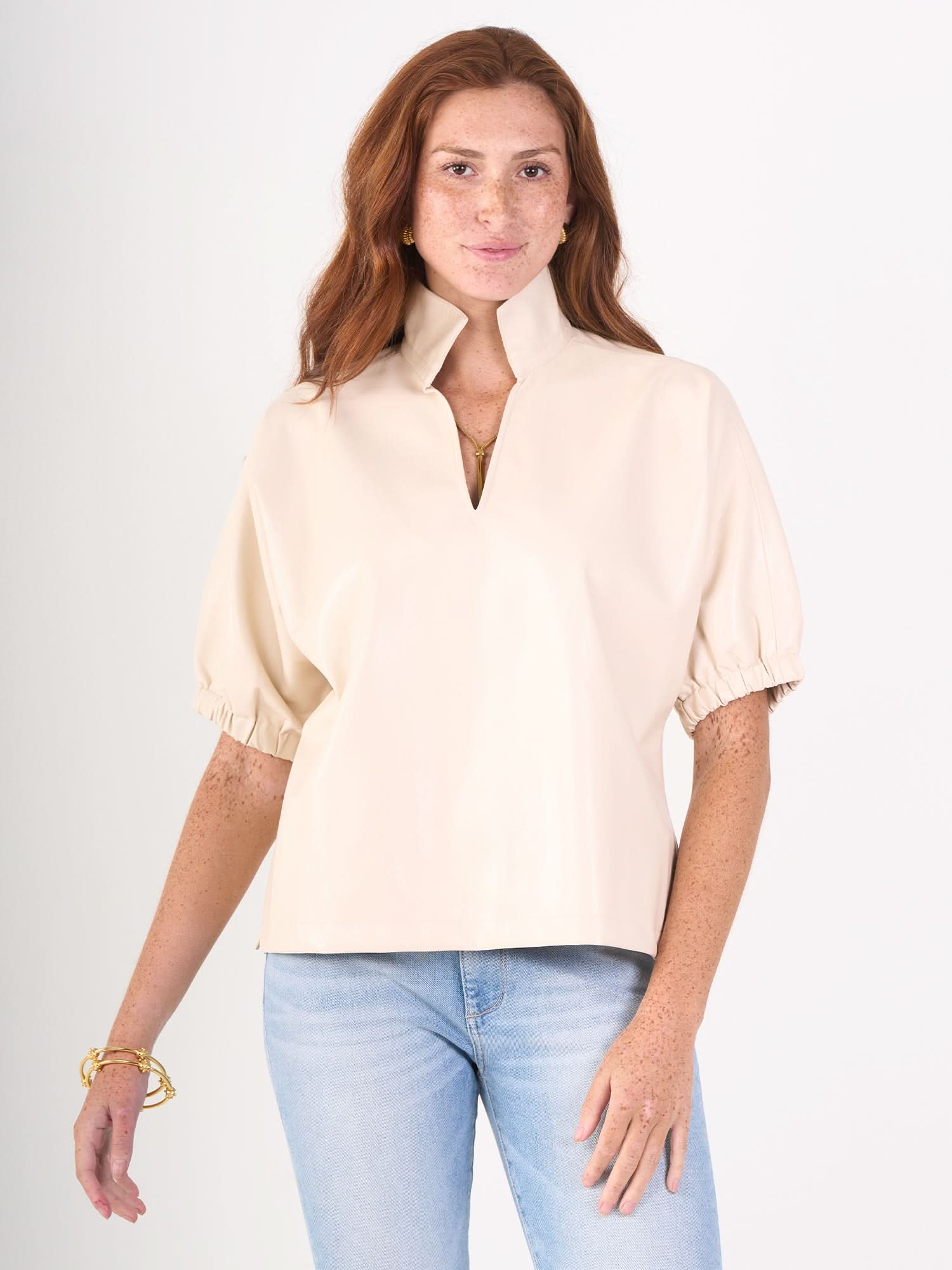 Poppy Top | Sandshell Vegan Leather