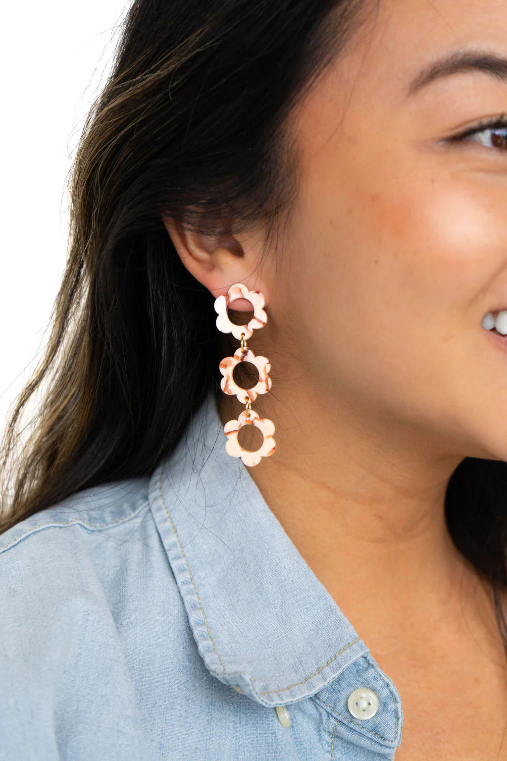 Delilah Earrings Peach