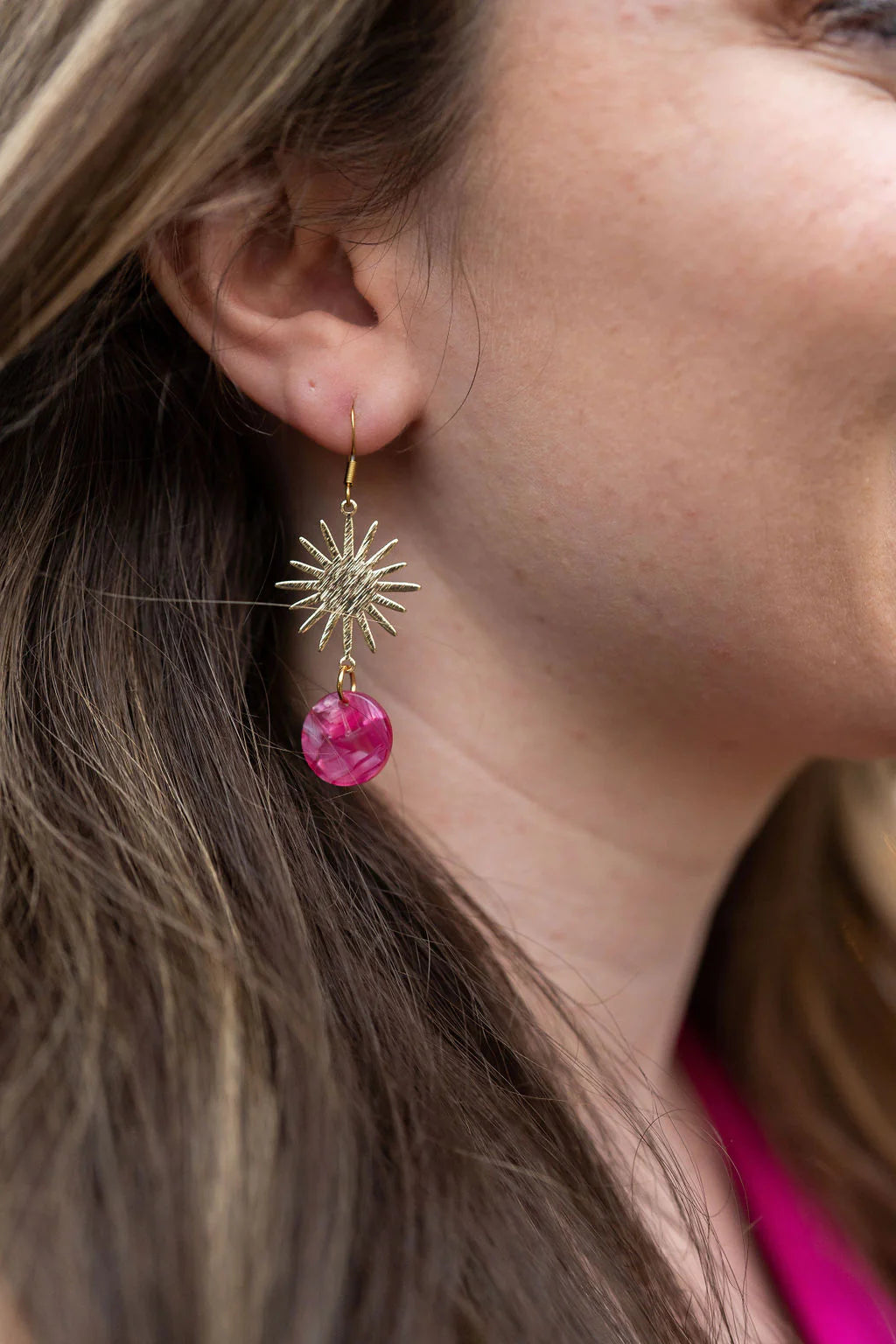 Solana Earrings Raspberry