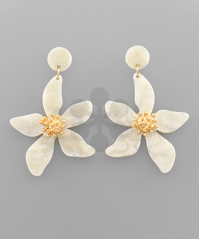 Acrylic Flower Dangle Earrings
