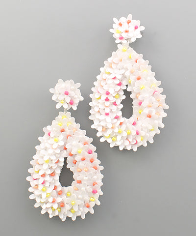 Sequin Flower Earrings