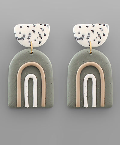 Arch Clay Earrings