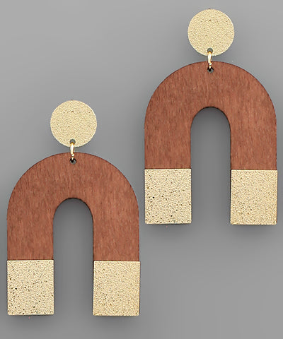 Wooden Arch Earrings