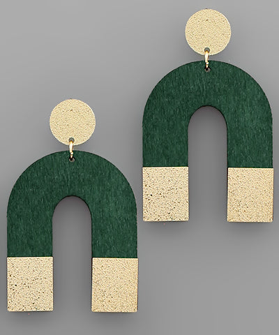 Wooden Arch Earrings