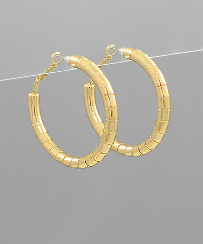 45mm Omega Chain Hoops - Gold