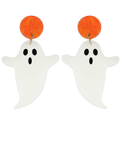 Acetate Ghost Drop Earrings
