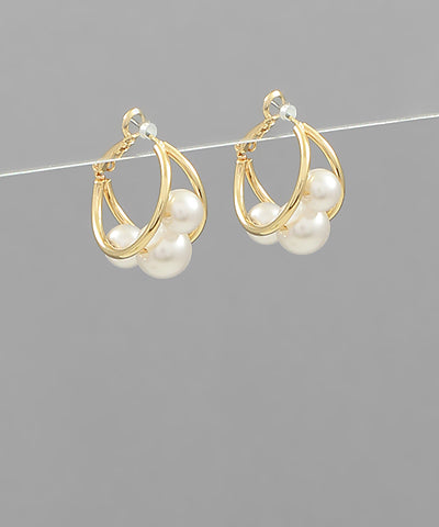 Pearl & Double Layers Hoops