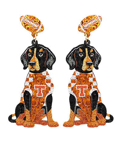 Glitter Football Smokey Earrings