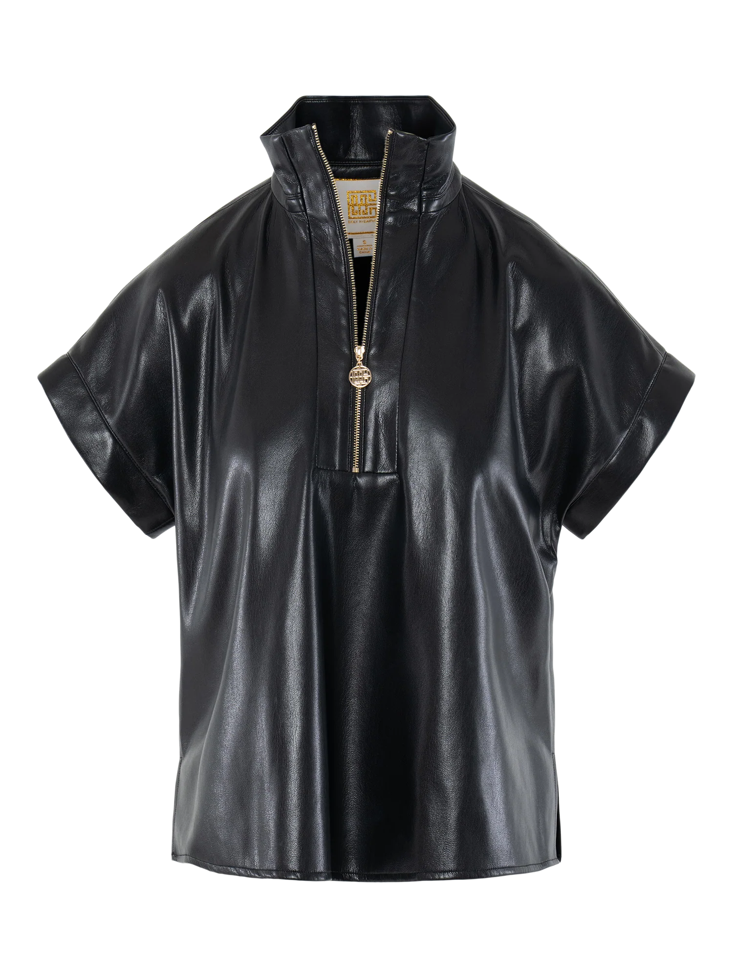 Poppy Pullover | Black Vegan Leather