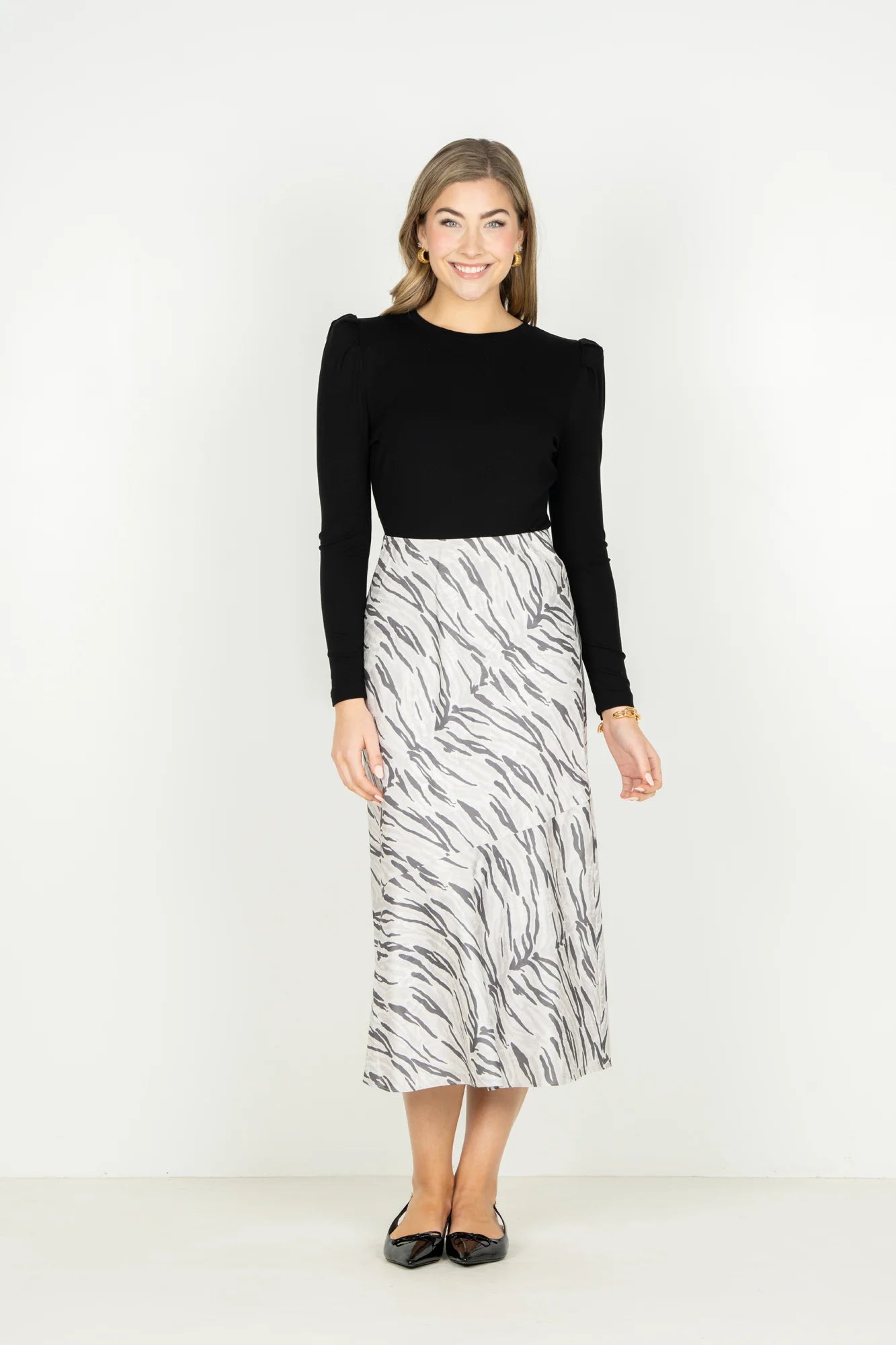 Bias Midi Skirt | Wild Marble