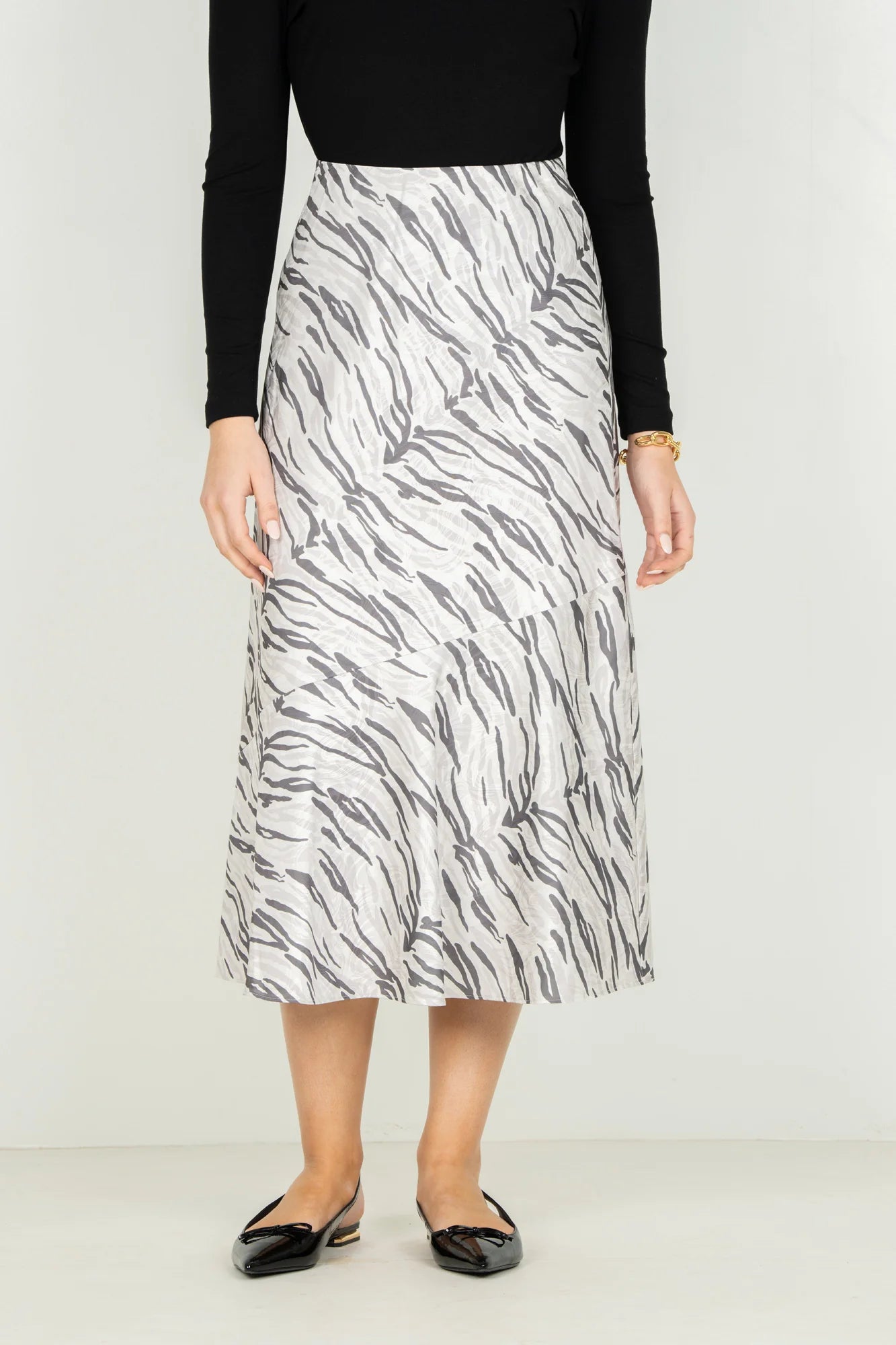 Bias Midi Skirt | Wild Marble