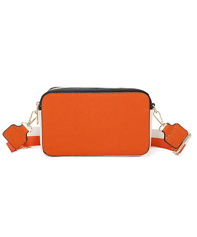 Two Tone Camera Bag - Orange/White