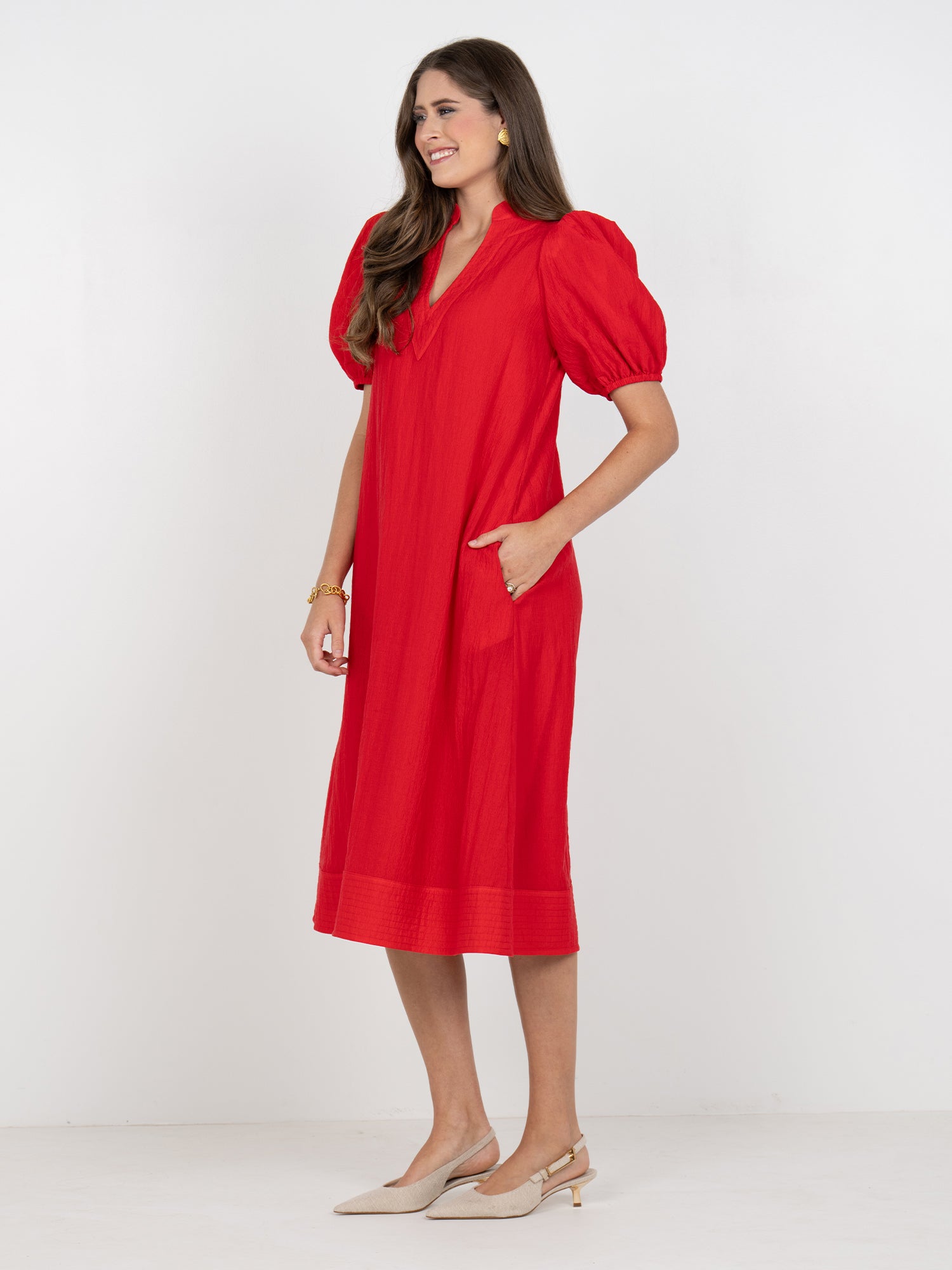 Hampton Dress | Cardinal Red