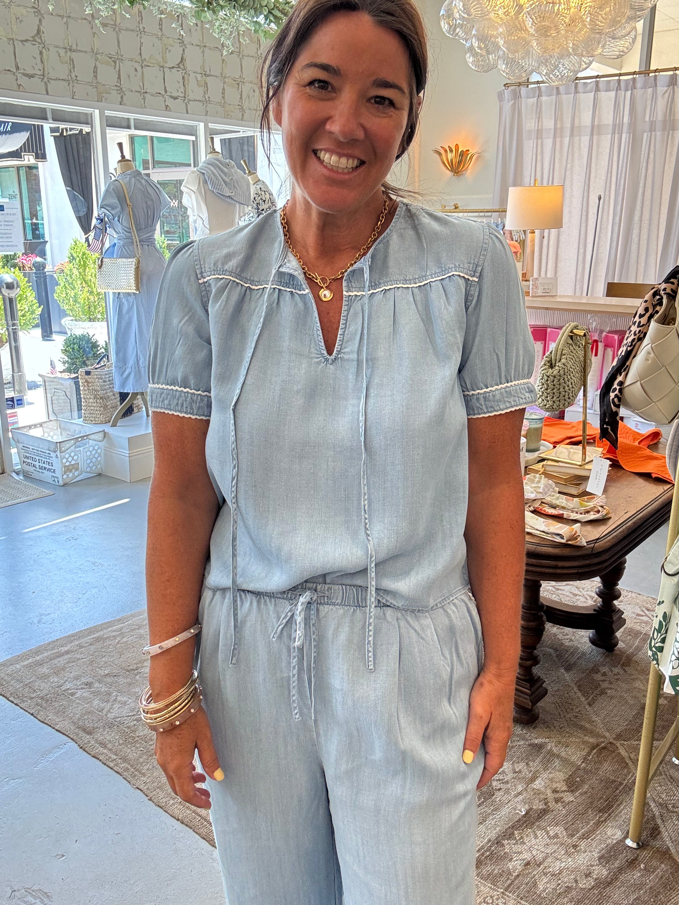 Gianna Blouse I Ombre Mist