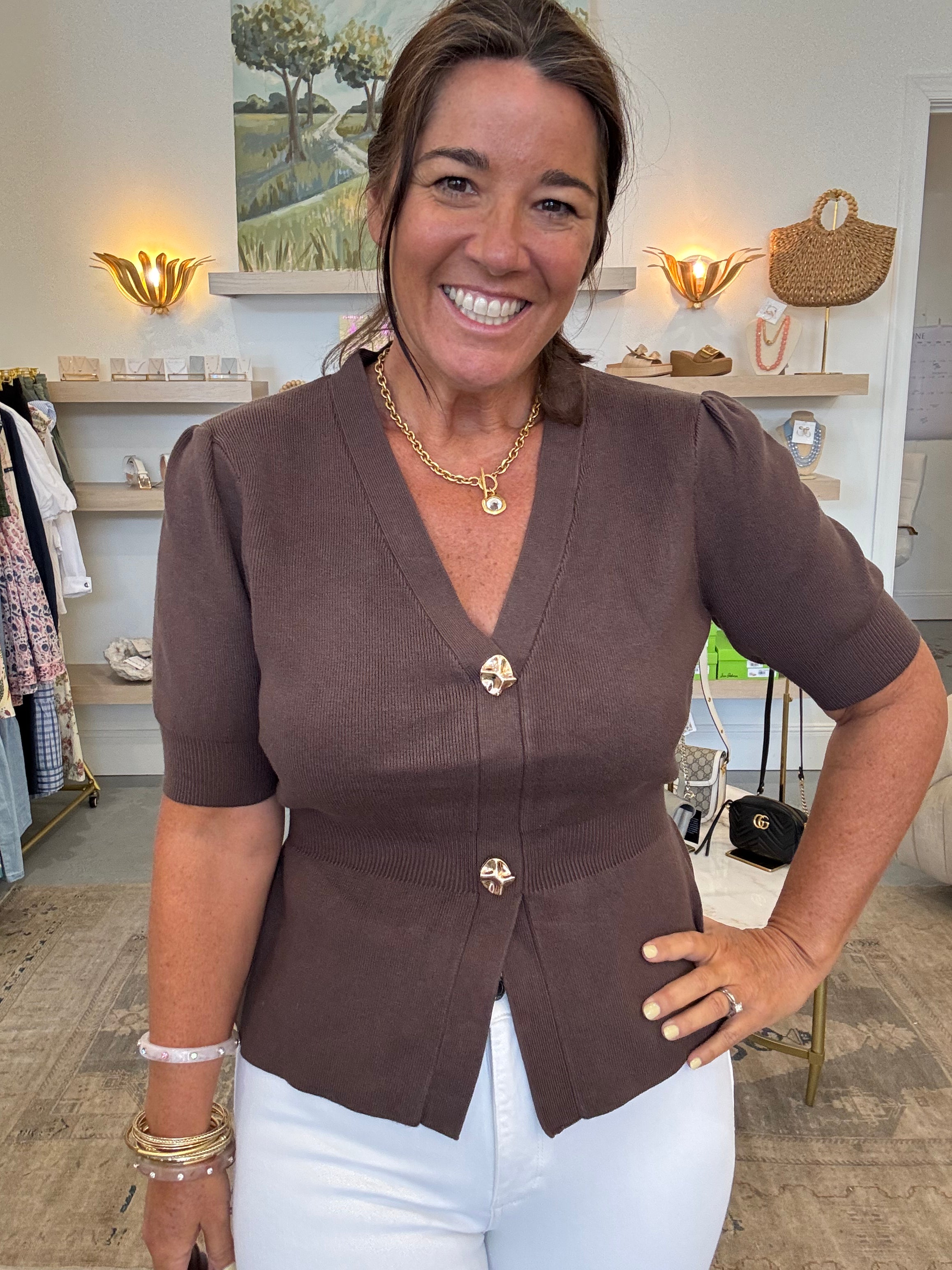 Quinn Cardigan | Brown
