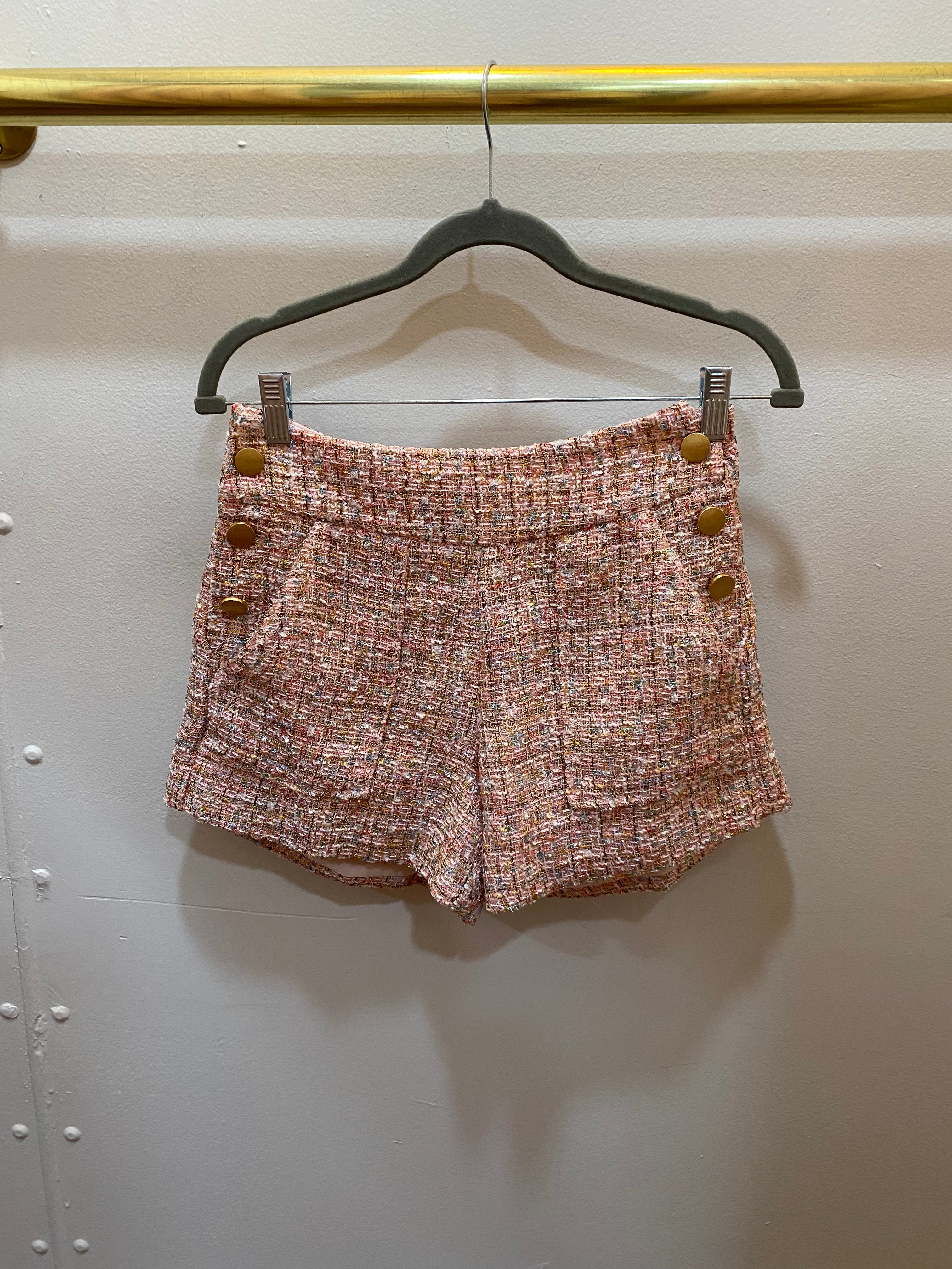 Lily Shorts Pink Tweed