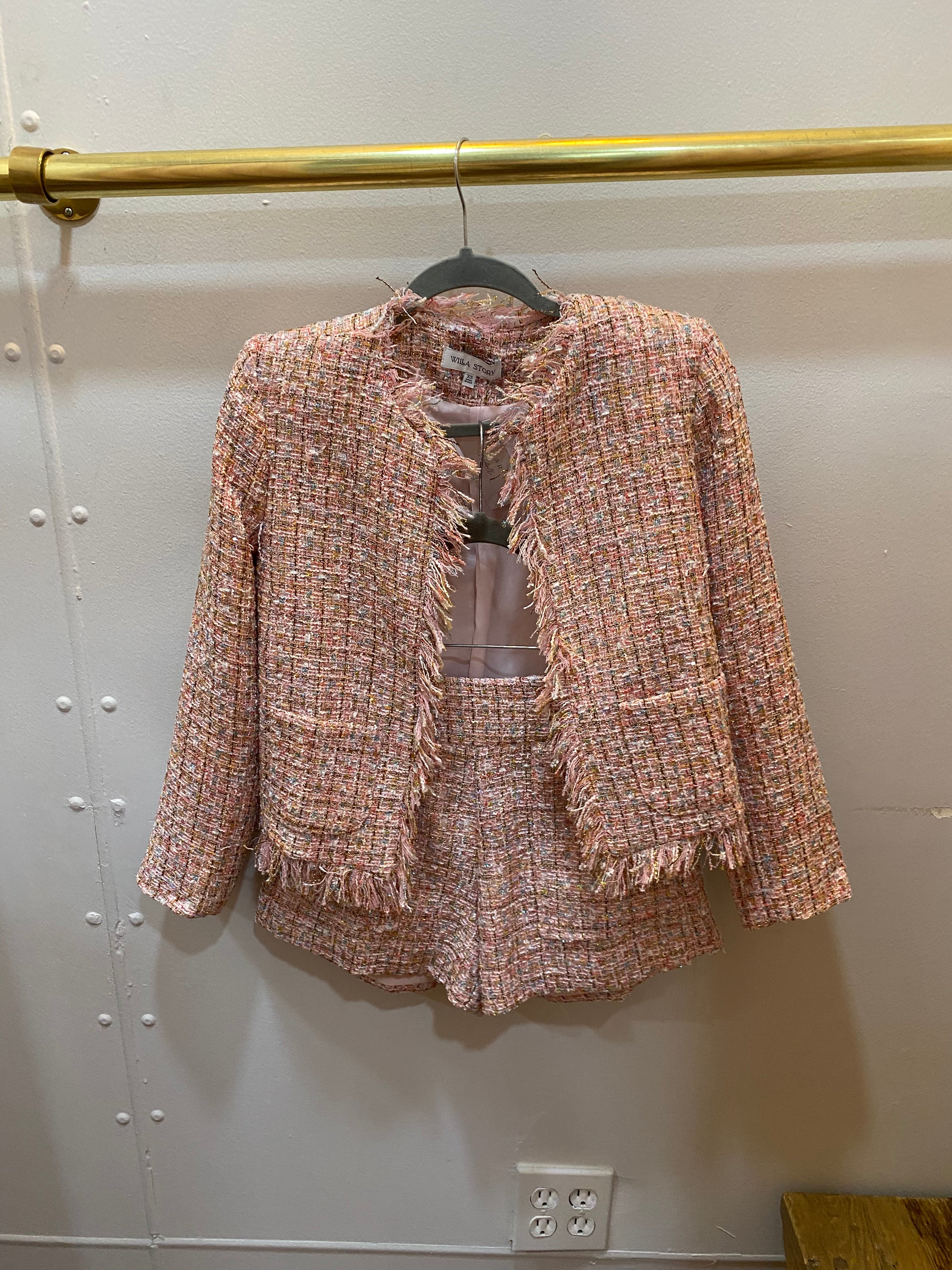 Monroe Jacket Pink Tweed
